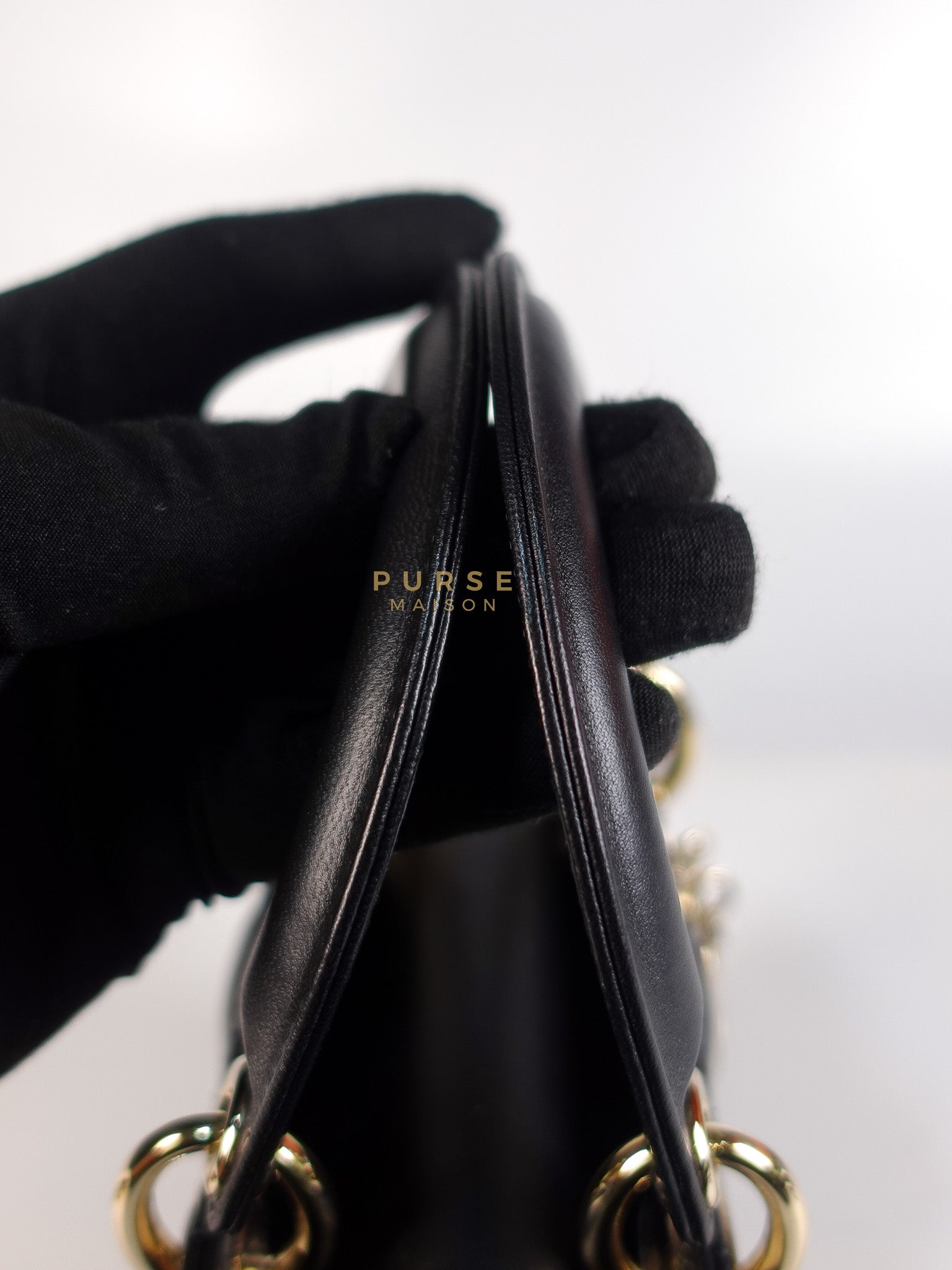 Lady Dior My ABCDior Small Bag in Black Quilted Lambskin Leather & Light Gold Hardware | Purse Maison Luxury Bags Shop