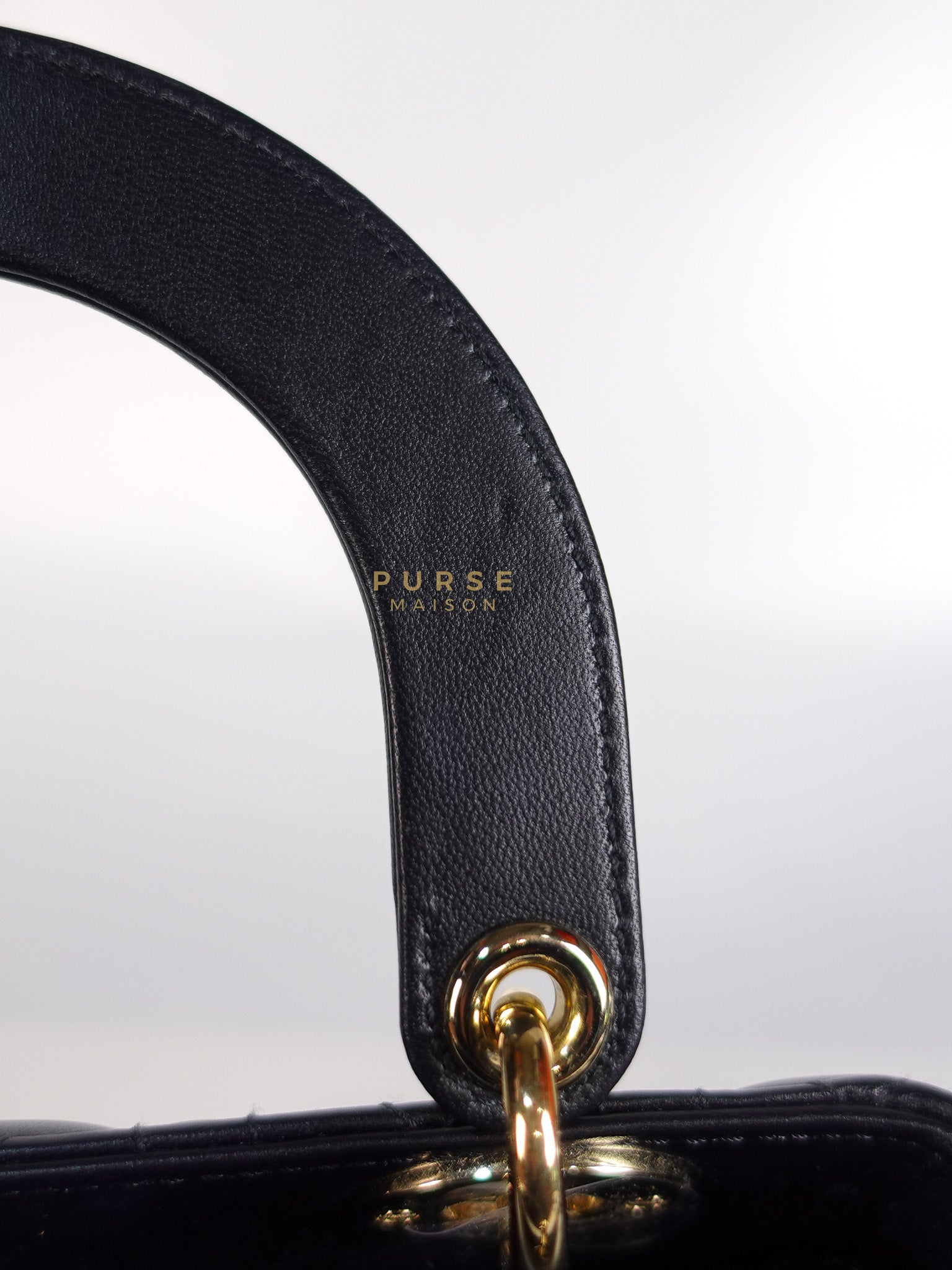 Lady Dior My ABCDior Small Bag in Black Quilted Lambskin Leather & Light Gold Hardware | Purse Maison Luxury Bags Shop