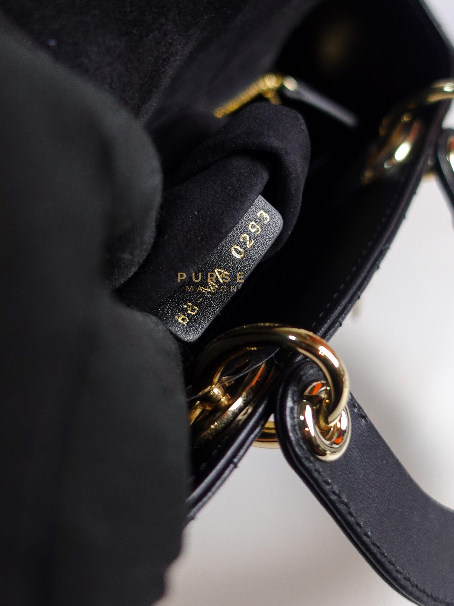 Lady Dior My ABCDior Small Bag in Black Quilted Lambskin Leather & Light Gold Hardware | Purse Maison Luxury Bags Shop