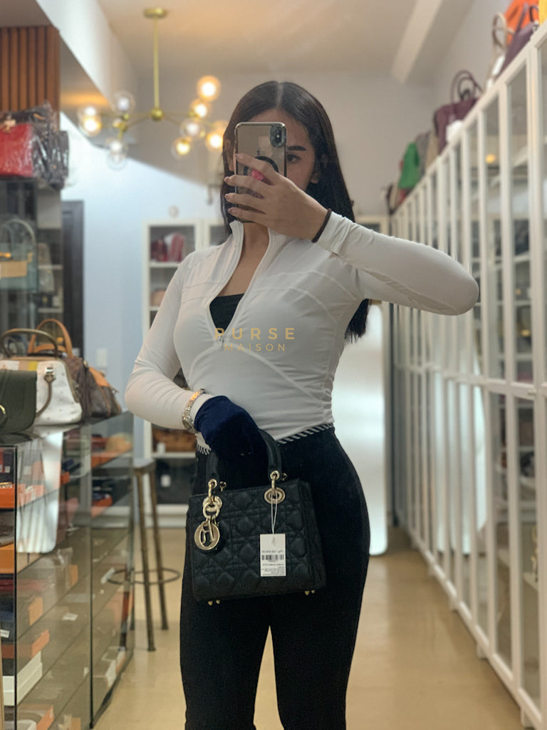 Lady Dior My ABCDior Small Bag in Black Quilted Lambskin Leather & Light Gold Hardware | Purse Maison Luxury Bags Shop