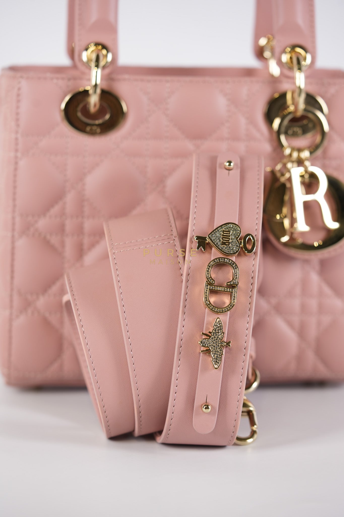 Lady Dior My ABCDior Small Pink Cannage in Lambskin Calfskin Leather | Purse Maison Luxury Bags Shop