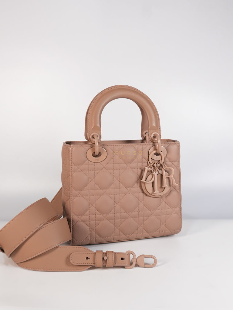 Lady Dior MyABCDior Small in Matte Pink Blush Cannage Lambskin Leather | Purse Maison Luxury Bags Shop