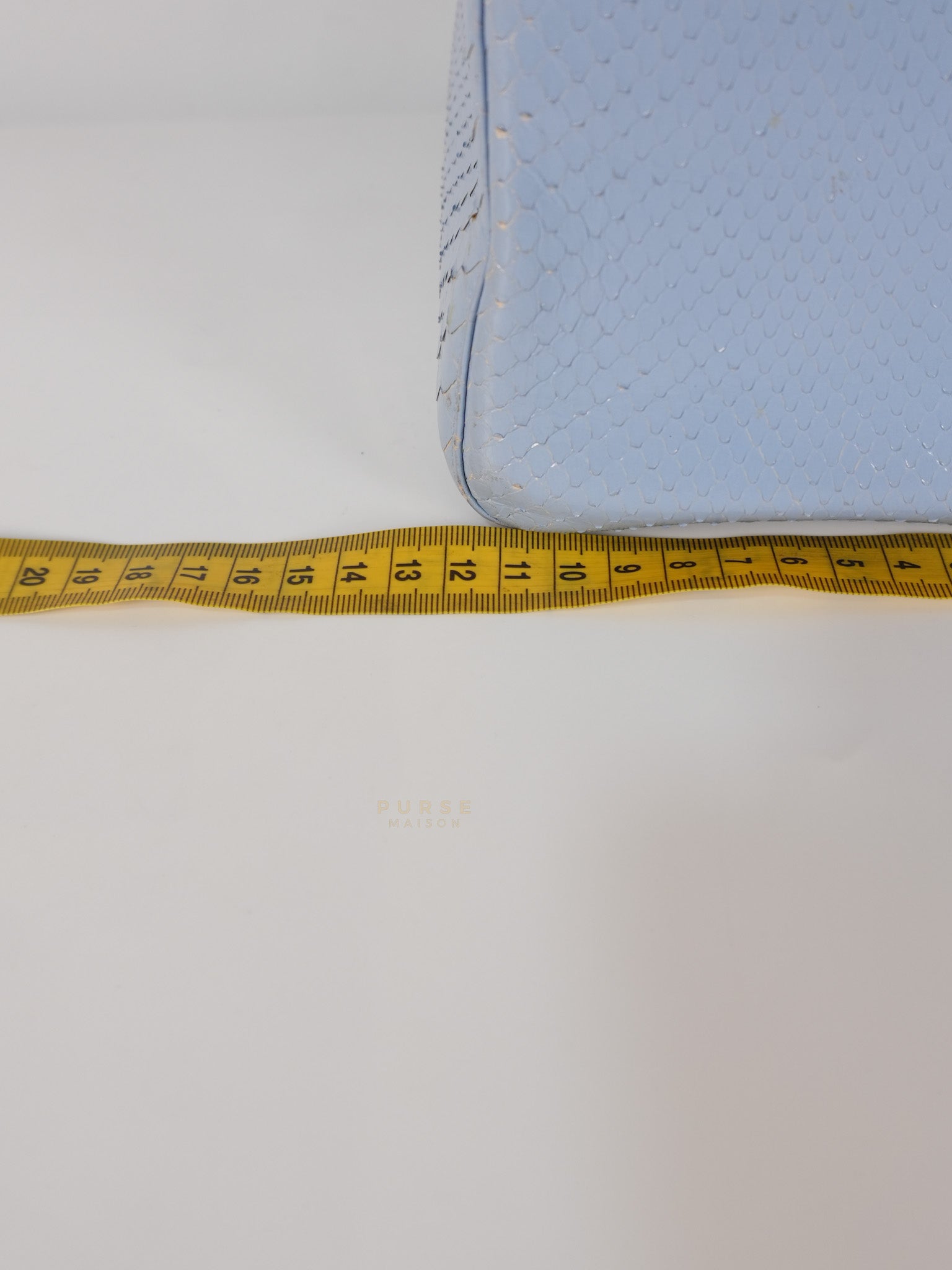 Lady Dior Python Small in Sky Blue Silver Hardware | Purse Maison Luxury Bags Shop