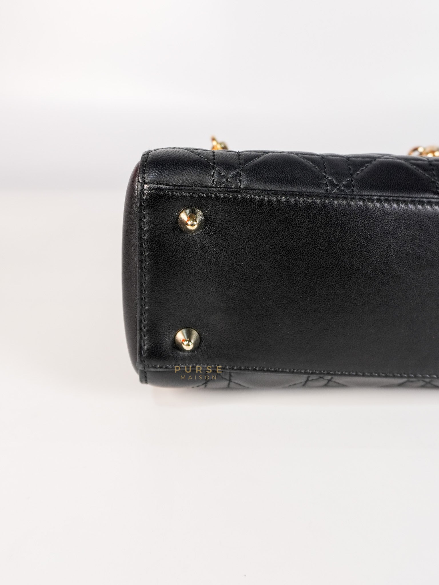 Lady Dior Small Double Chain in Black Cannage Lambskin Leather Limited Edition | Purse Maison Luxury Bags Shop