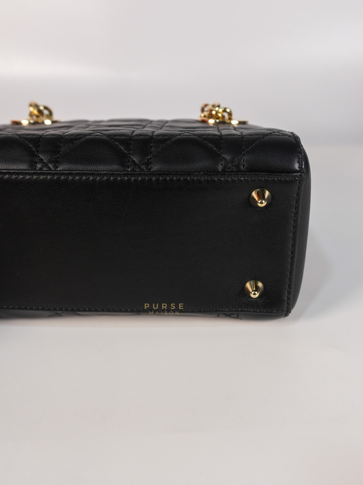 Lady Dior Small Double Chain in Black Cannage Lambskin Leather Limited Edition | Purse Maison Luxury Bags Shop