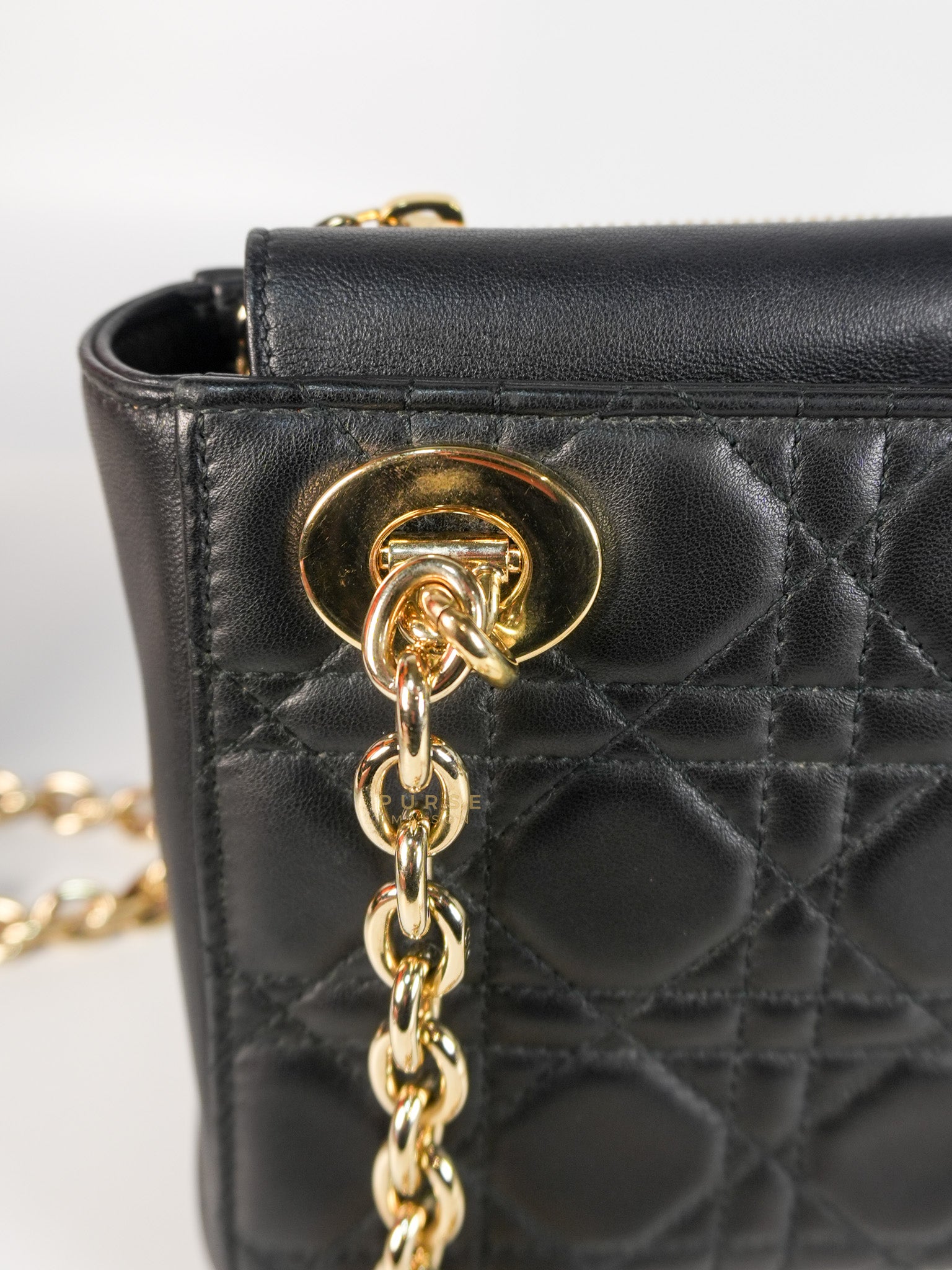 Lady Dior Small Double Chain in Black Cannage Lambskin Leather Limited Edition | Purse Maison Luxury Bags Shop