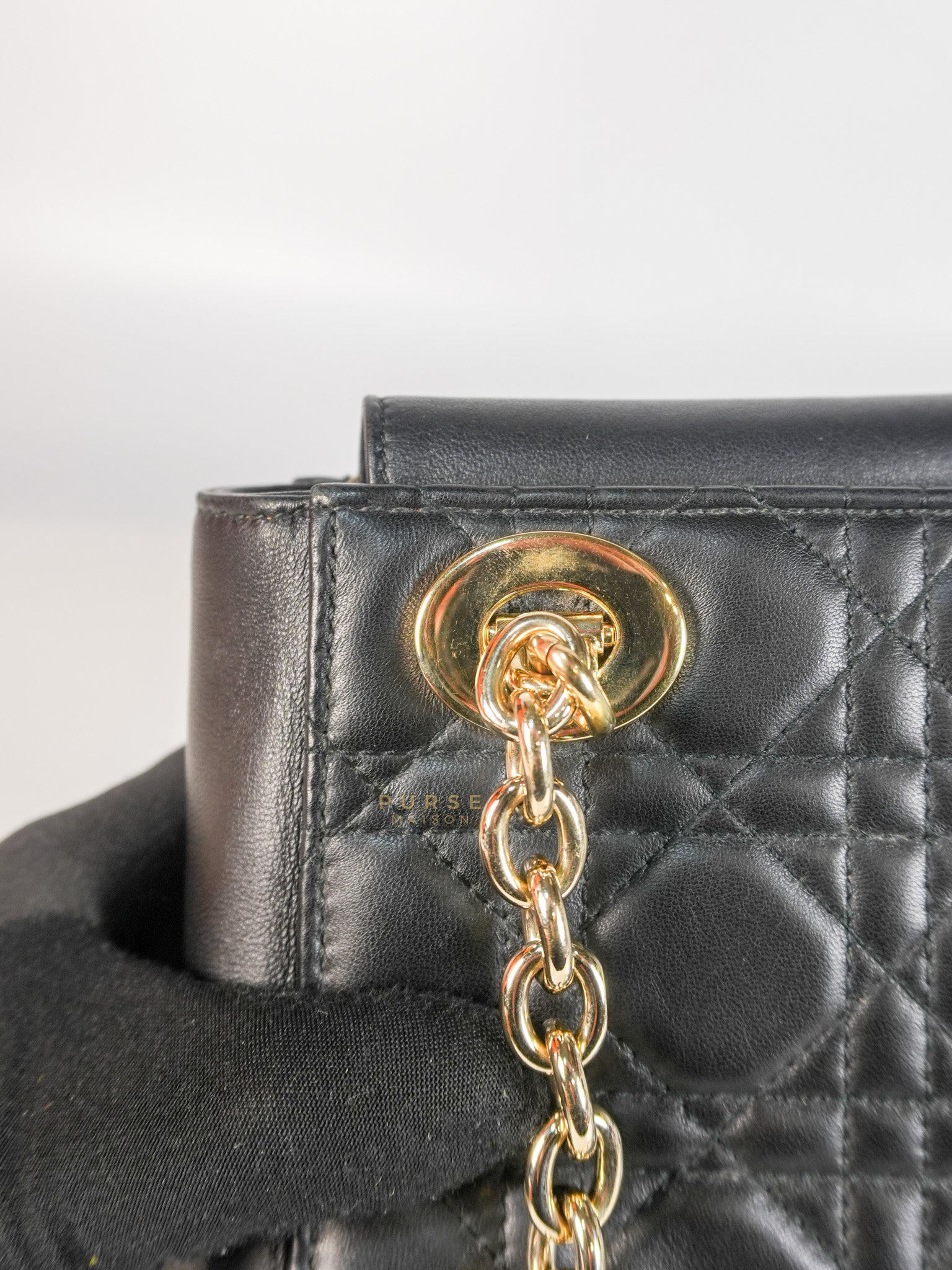 Lady Dior Small Double Chain in Black Cannage Lambskin Leather Limited Edition | Purse Maison Luxury Bags Shop