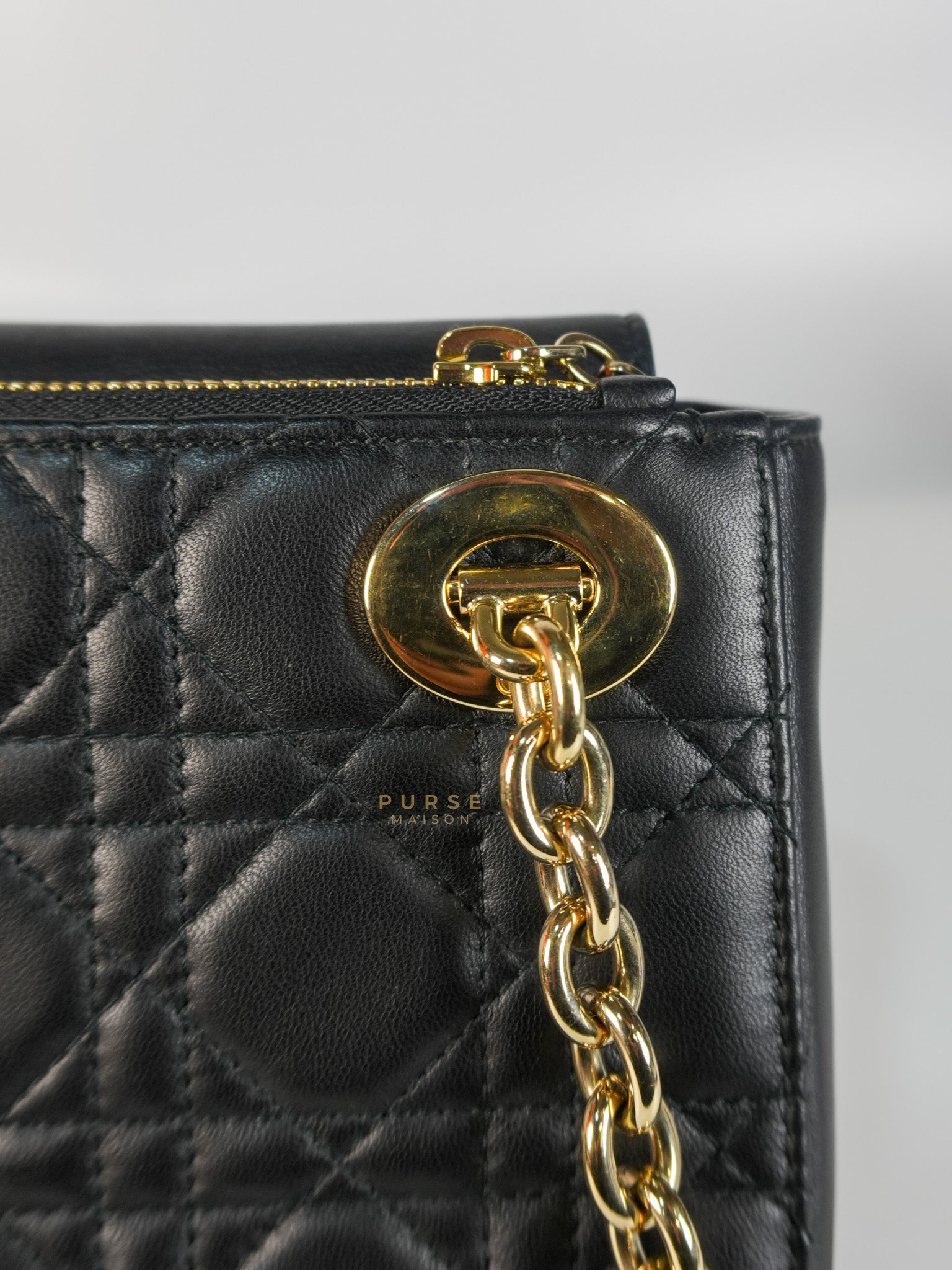 Lady Dior Small Double Chain in Black Cannage Lambskin Leather Limited Edition | Purse Maison Luxury Bags Shop