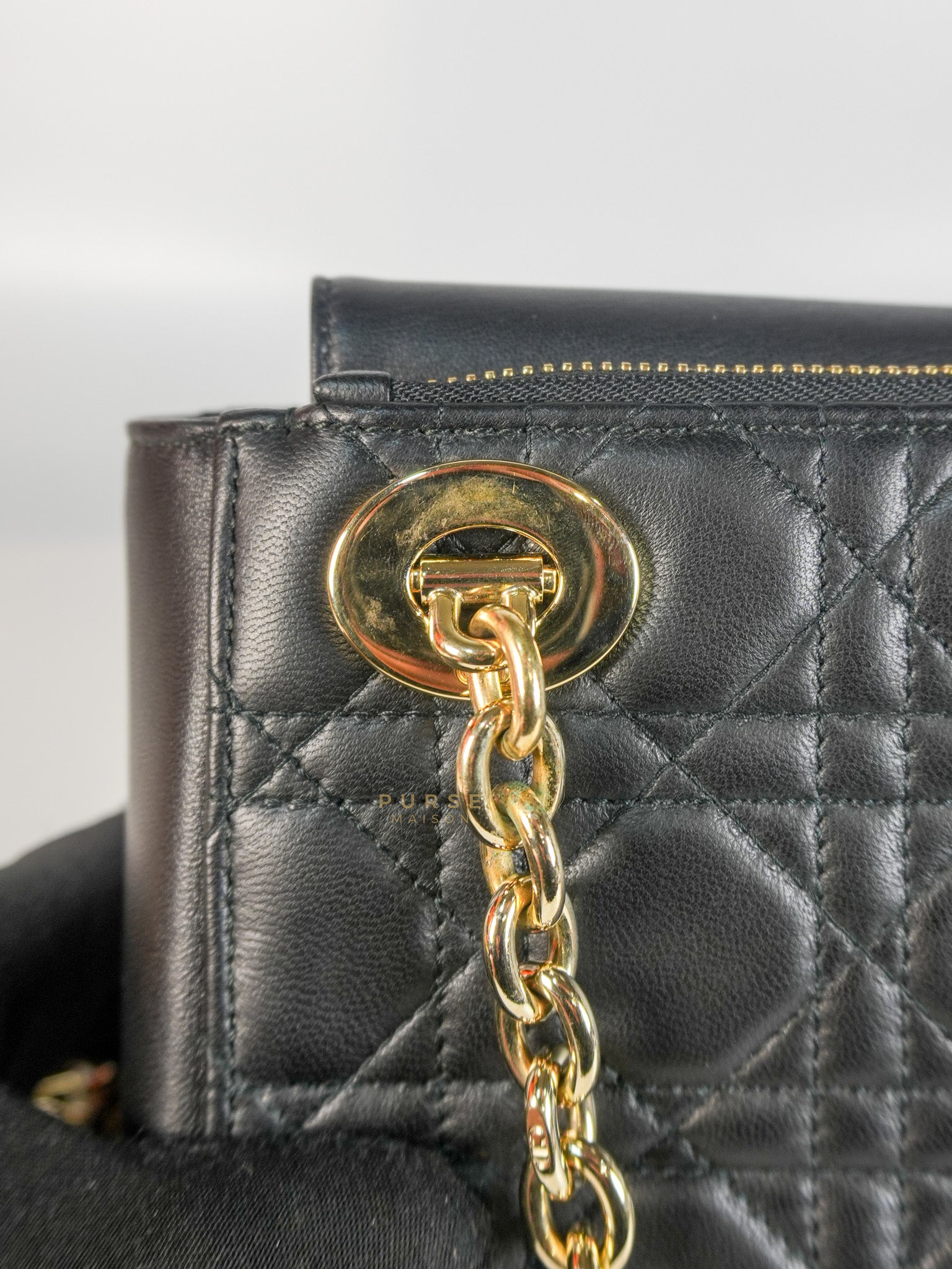 Lady Dior Small Double Chain in Black Cannage Lambskin Leather Limited Edition | Purse Maison Luxury Bags Shop
