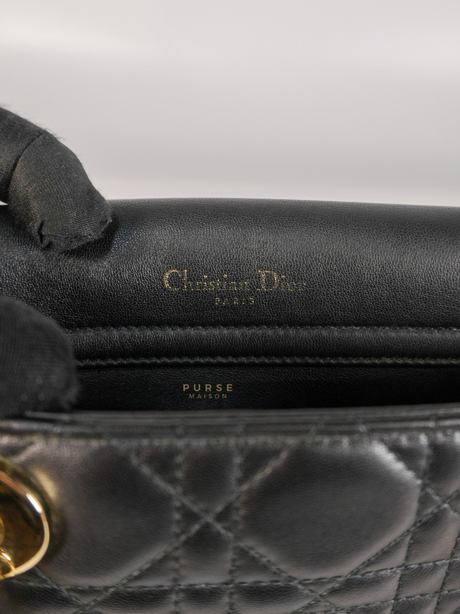 Lady Dior Small Double Chain in Black Cannage Lambskin Leather Limited Edition | Purse Maison Luxury Bags Shop