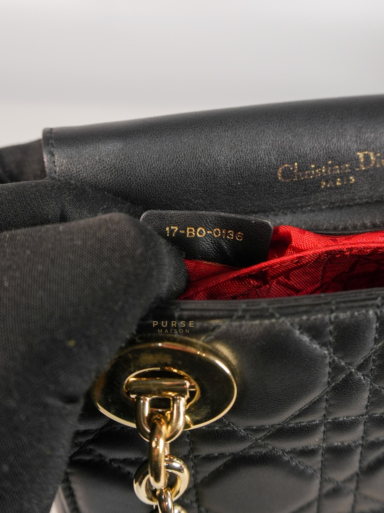 Lady Dior Small Double Chain in Black Cannage Lambskin Leather Limited Edition | Purse Maison Luxury Bags Shop