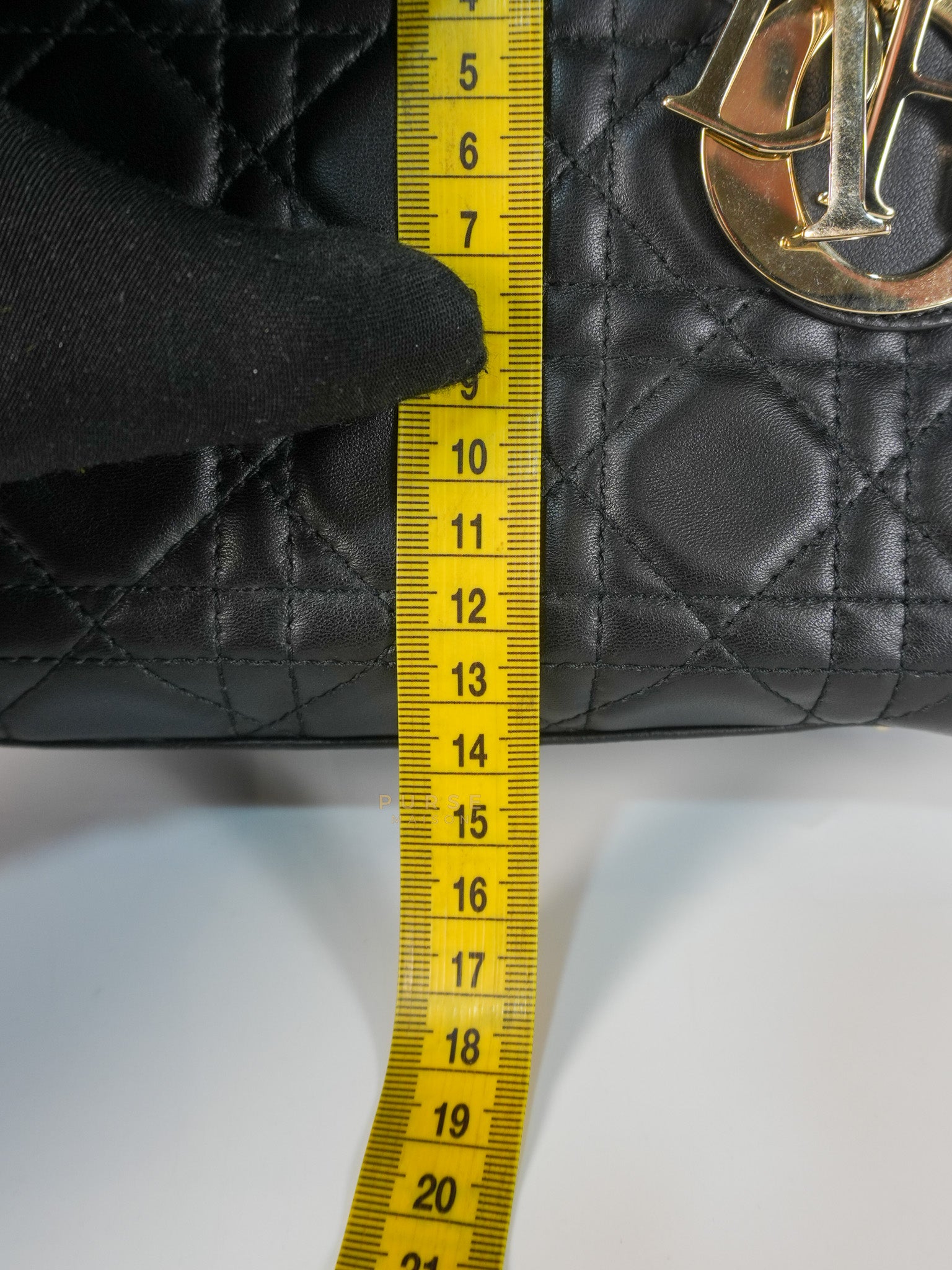 Lady Dior Small Double Chain in Black Cannage Lambskin Leather Limited Edition | Purse Maison Luxury Bags Shop