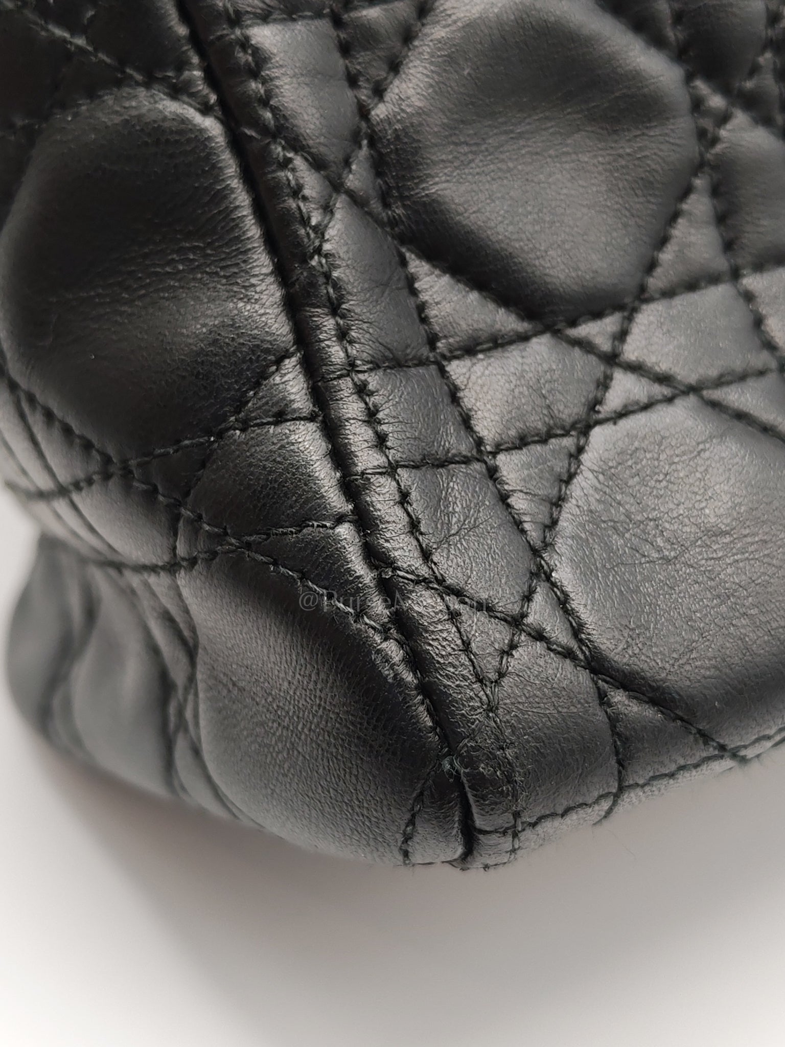 Lady Dior Vintage in Large Black Lambskin Leather Handbag | Purse Maison Luxury Bags Shop