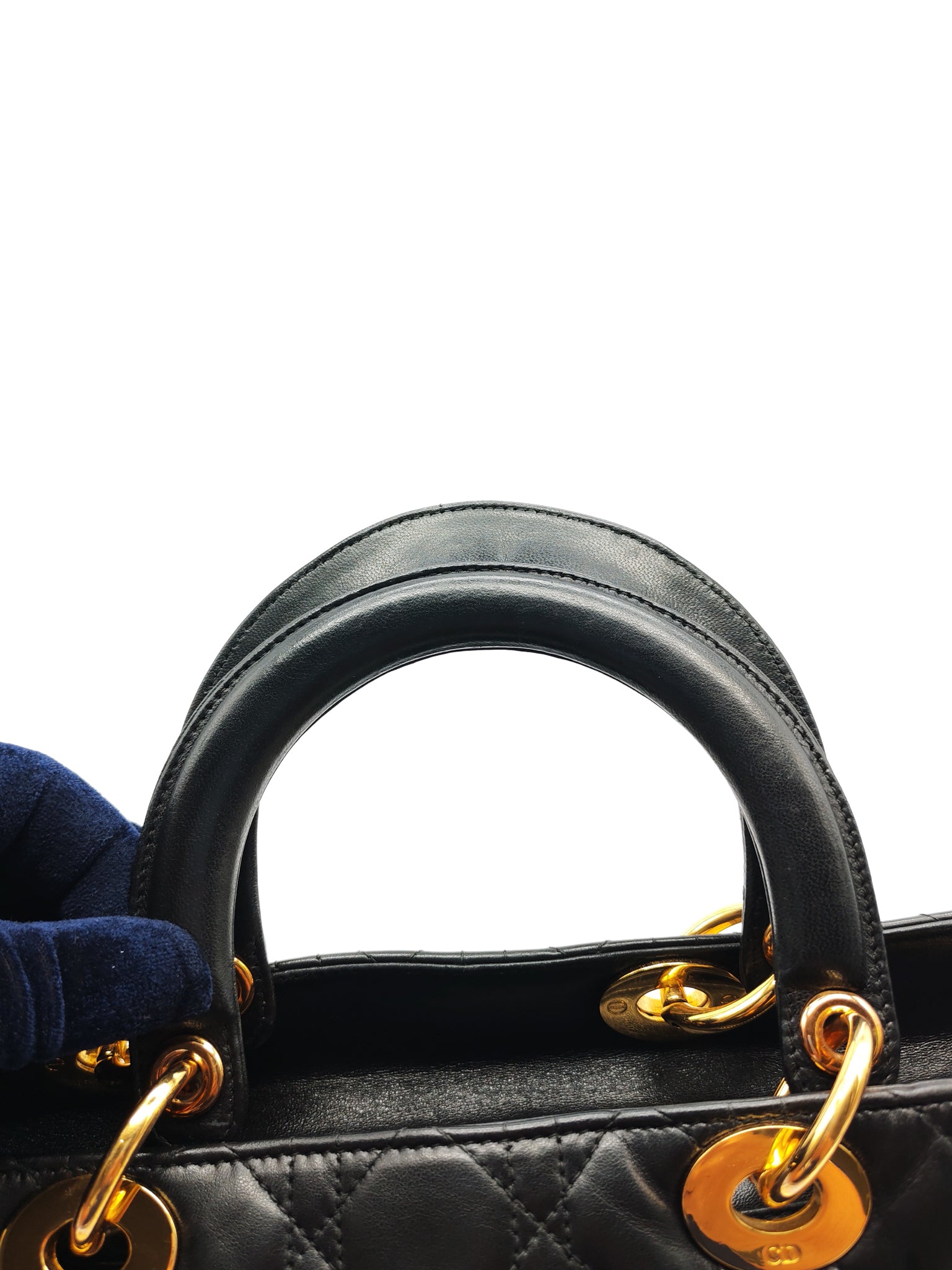 Lady Dior Vintage in Large Black Lambskin Leather Handbag | Purse Maison Luxury Bags Shop