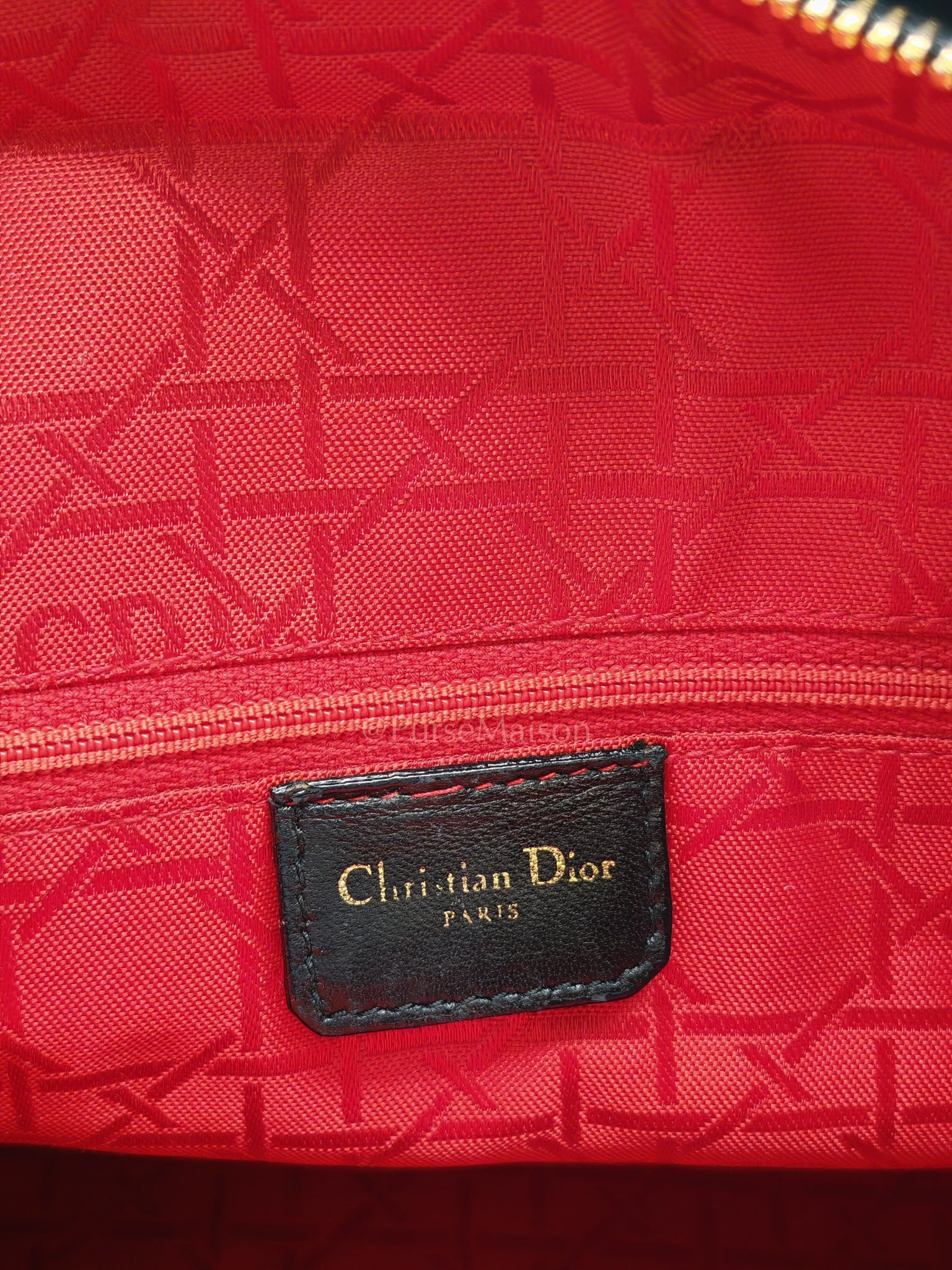 Lady Dior Vintage in Large Black Lambskin Leather Handbag | Purse Maison Luxury Bags Shop