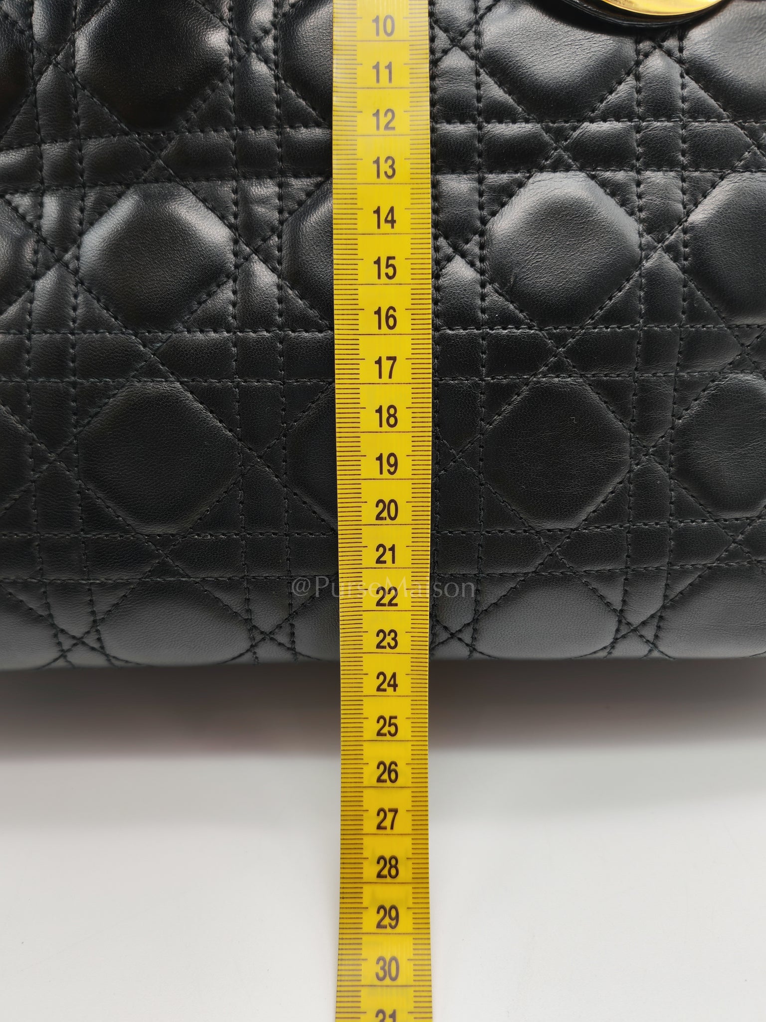 Lady Dior Vintage in Large Black Lambskin Leather Handbag | Purse Maison Luxury Bags Shop