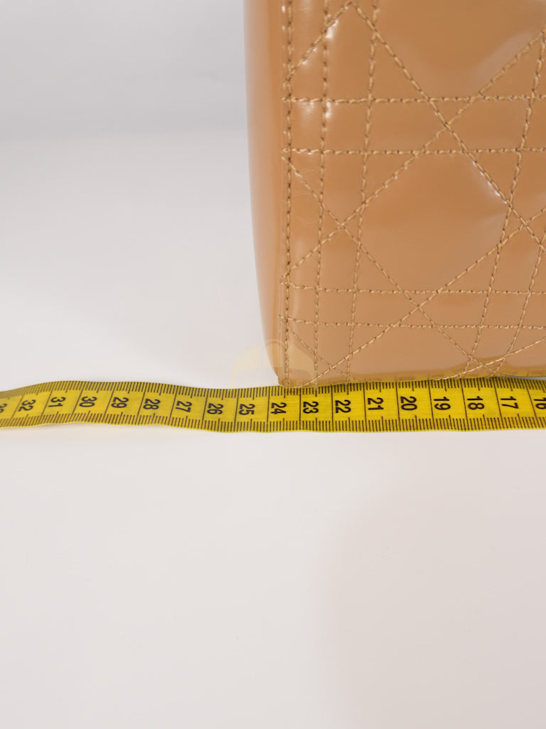 Lady Dior Vintage Medium in Dark Beige Patent Leather | Purse Maison Luxury Bags Shop