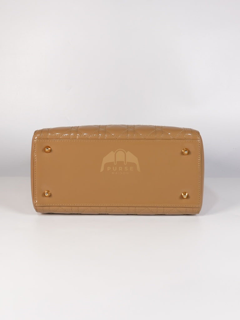 Lady Dior Vintage Medium in Dark Beige Patent Leather | Purse Maison Luxury Bags Shop