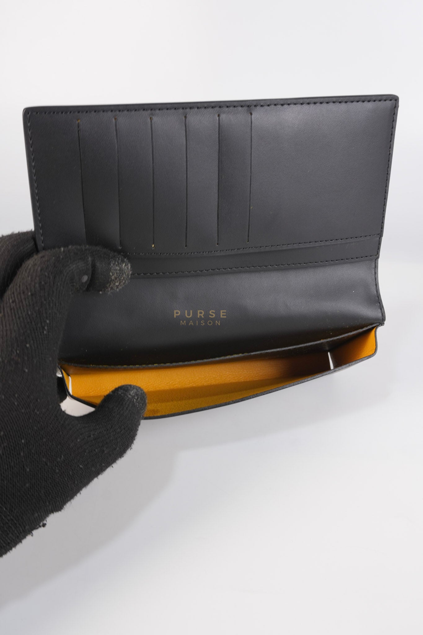 Lambert Long Wallet in Black (Noir) Goyardine Canvas | Purse Maison Luxury Bags Shop