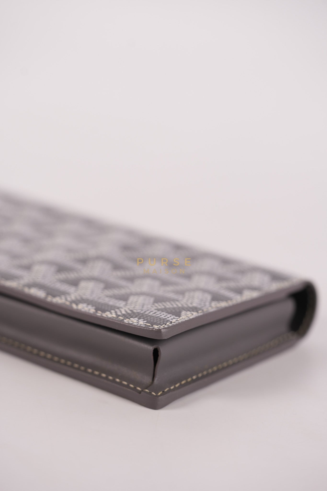 Lambert Long Wallet in Gray Goyardine Canvas | Purse Maison Luxury Bags Shop