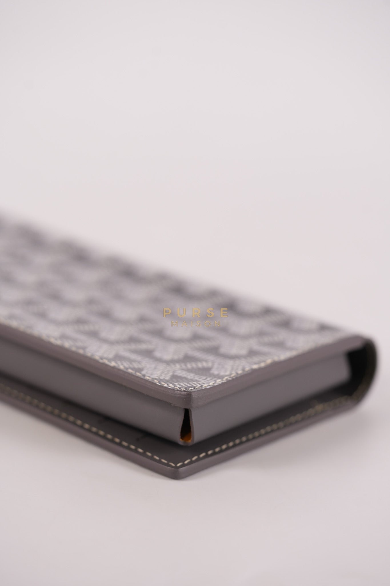 Lambert Long Wallet in Gray Goyardine Canvas | Purse Maison Luxury Bags Shop