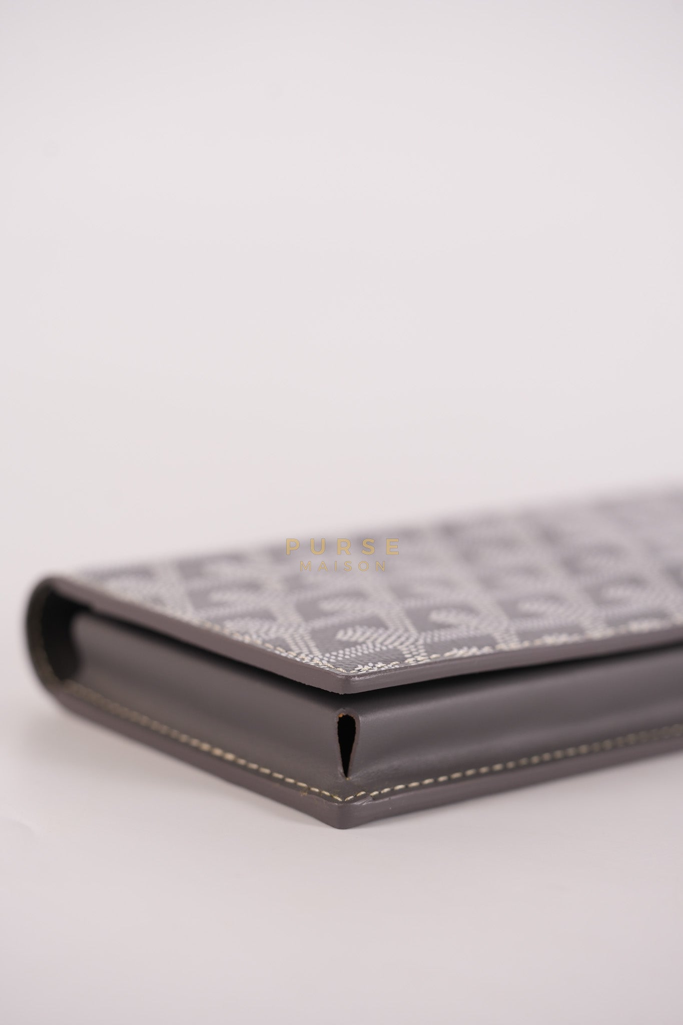 Lambert Long Wallet in Gray Goyardine Canvas | Purse Maison Luxury Bags Shop