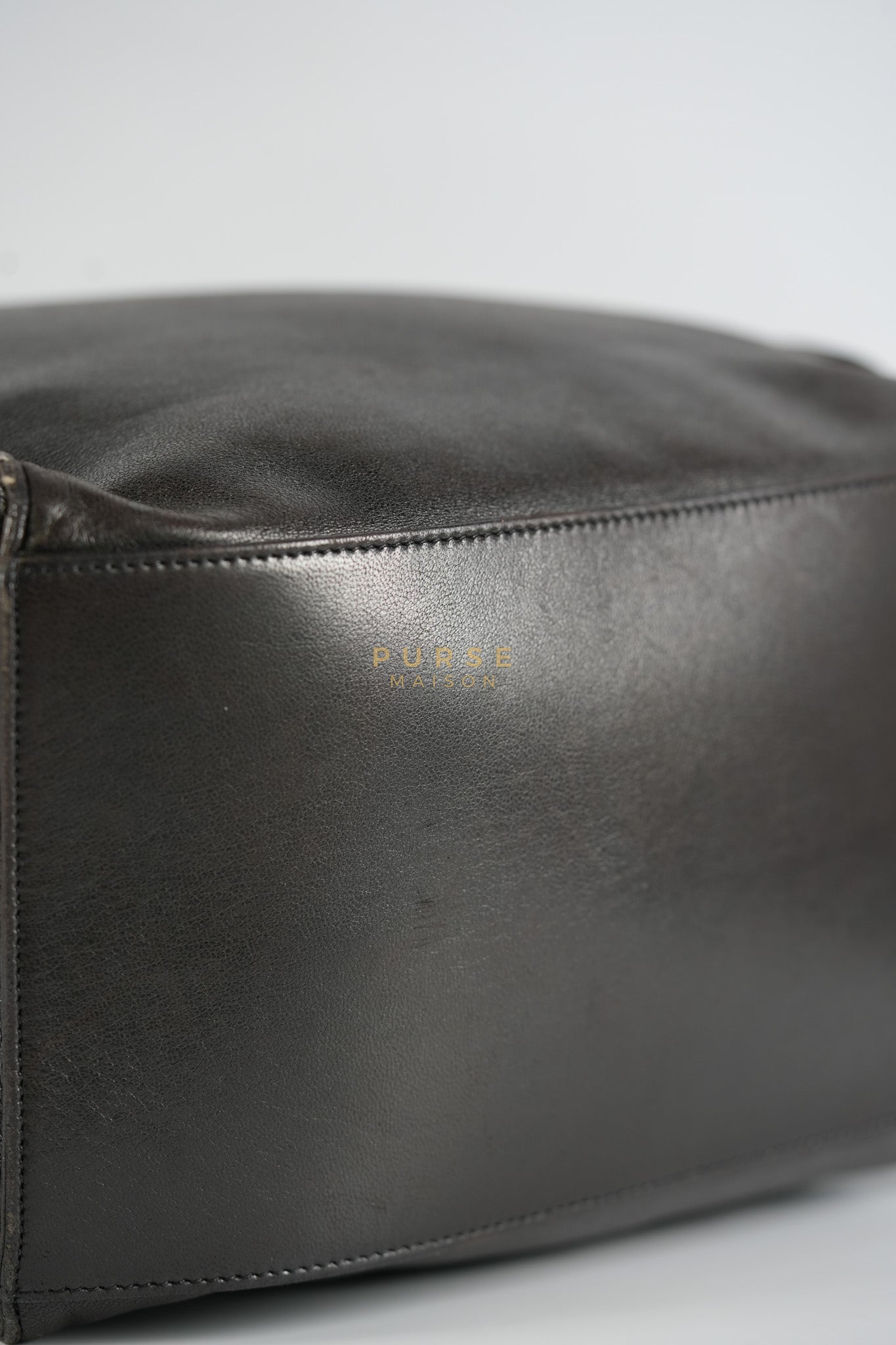 Lambskin CC Stitched Drawstring Bucket Bag in Gold Hardware Series 7 | Purse Maison Luxury Bags Shop
