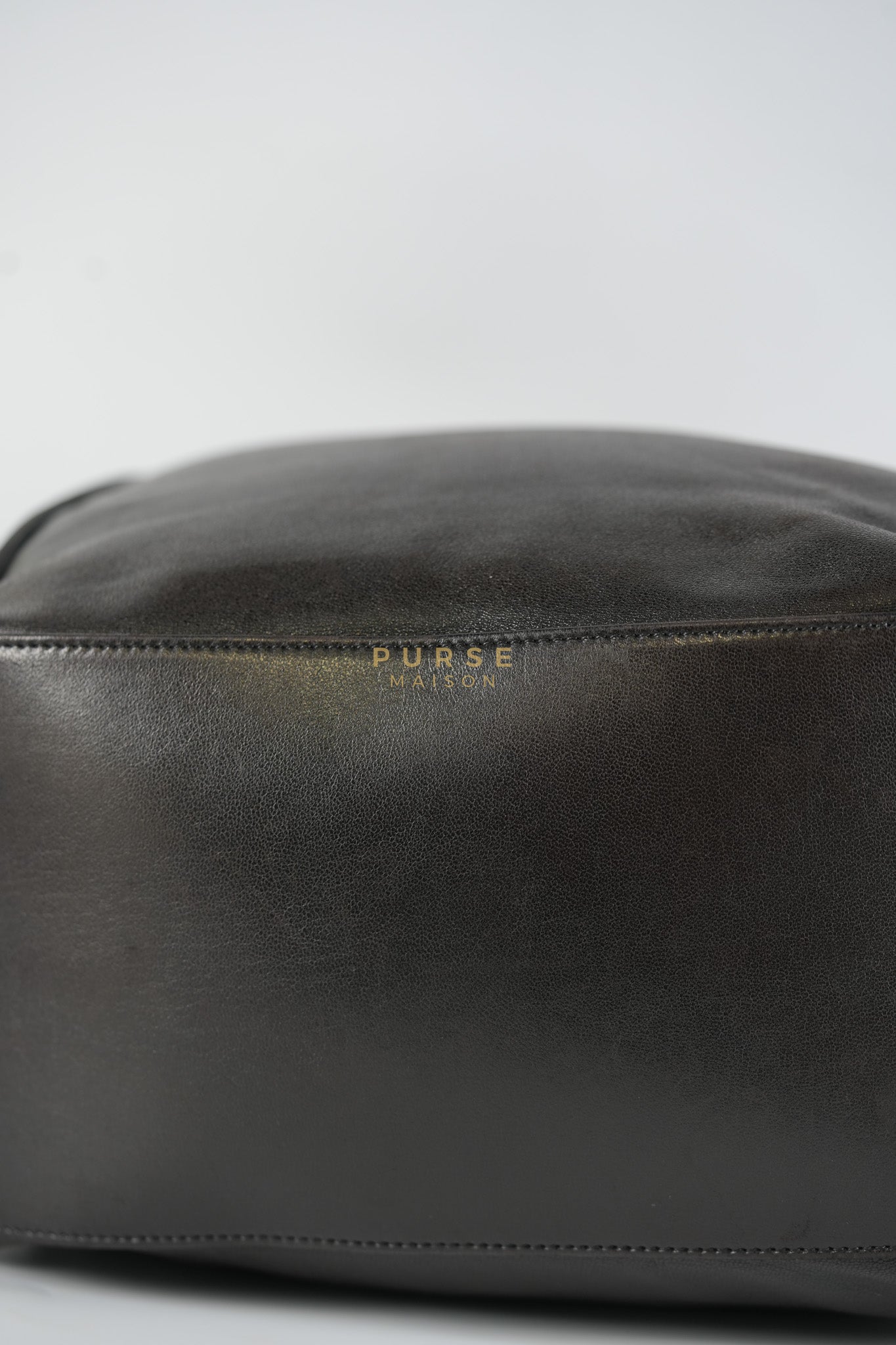 Lambskin CC Stitched Drawstring Bucket Bag in Gold Hardware Series 7 | Purse Maison Luxury Bags Shop