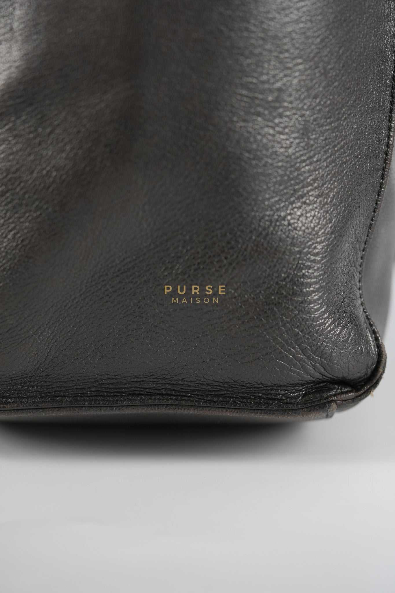 Lambskin CC Stitched Drawstring Bucket Bag in Gold Hardware Series 7 | Purse Maison Luxury Bags Shop