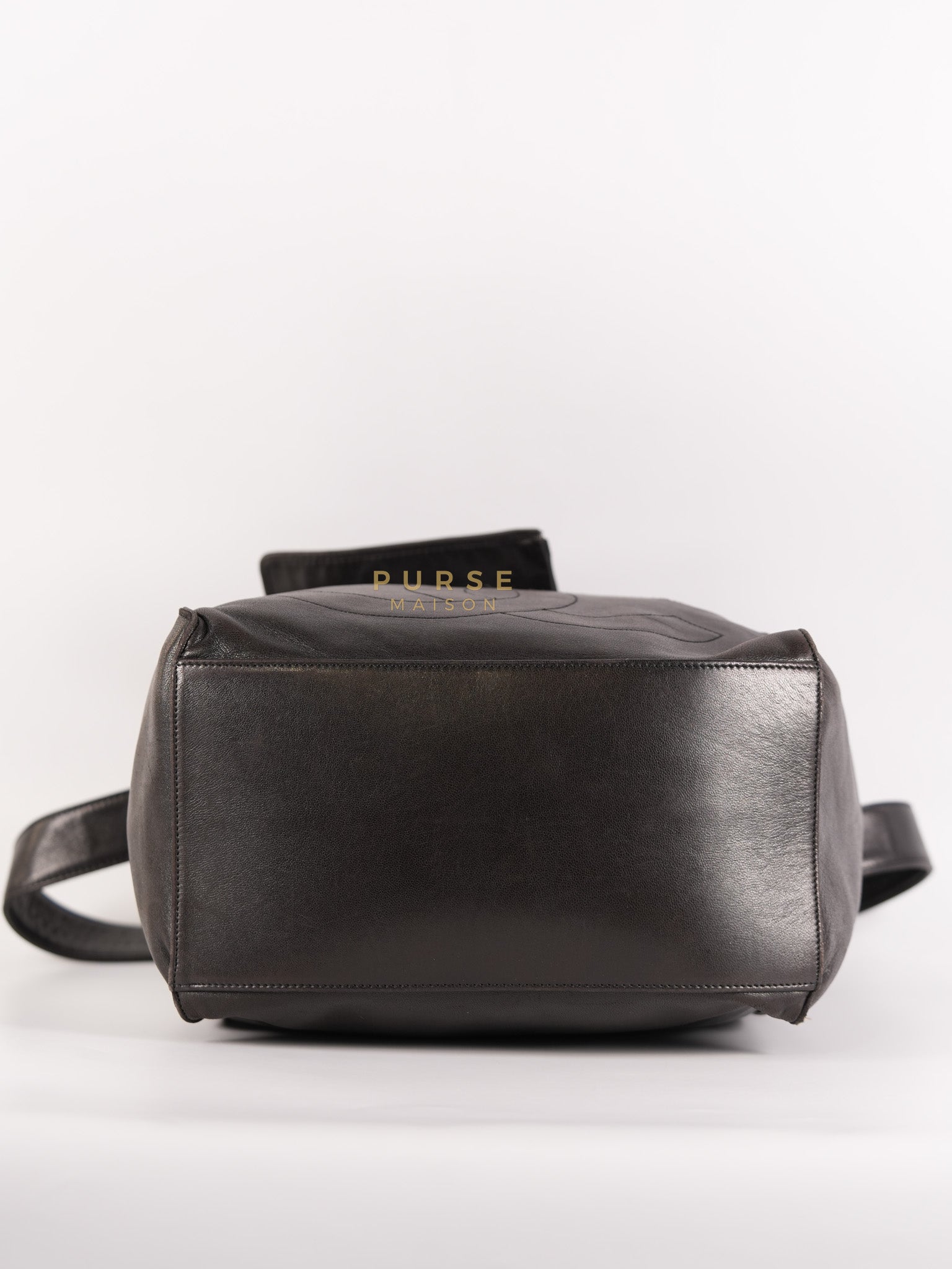Lambskin CC Stitched Drawstring Bucket Bag in Gold Hardware Series 7 | Purse Maison Luxury Bags Shop