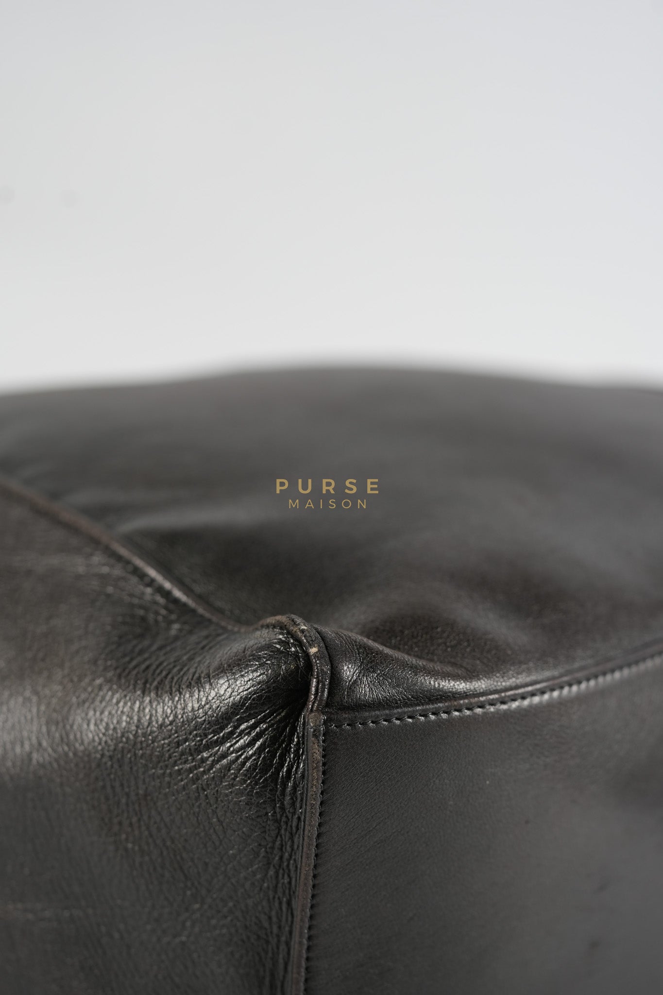 Lambskin CC Stitched Drawstring Bucket Bag in Gold Hardware Series 7 | Purse Maison Luxury Bags Shop