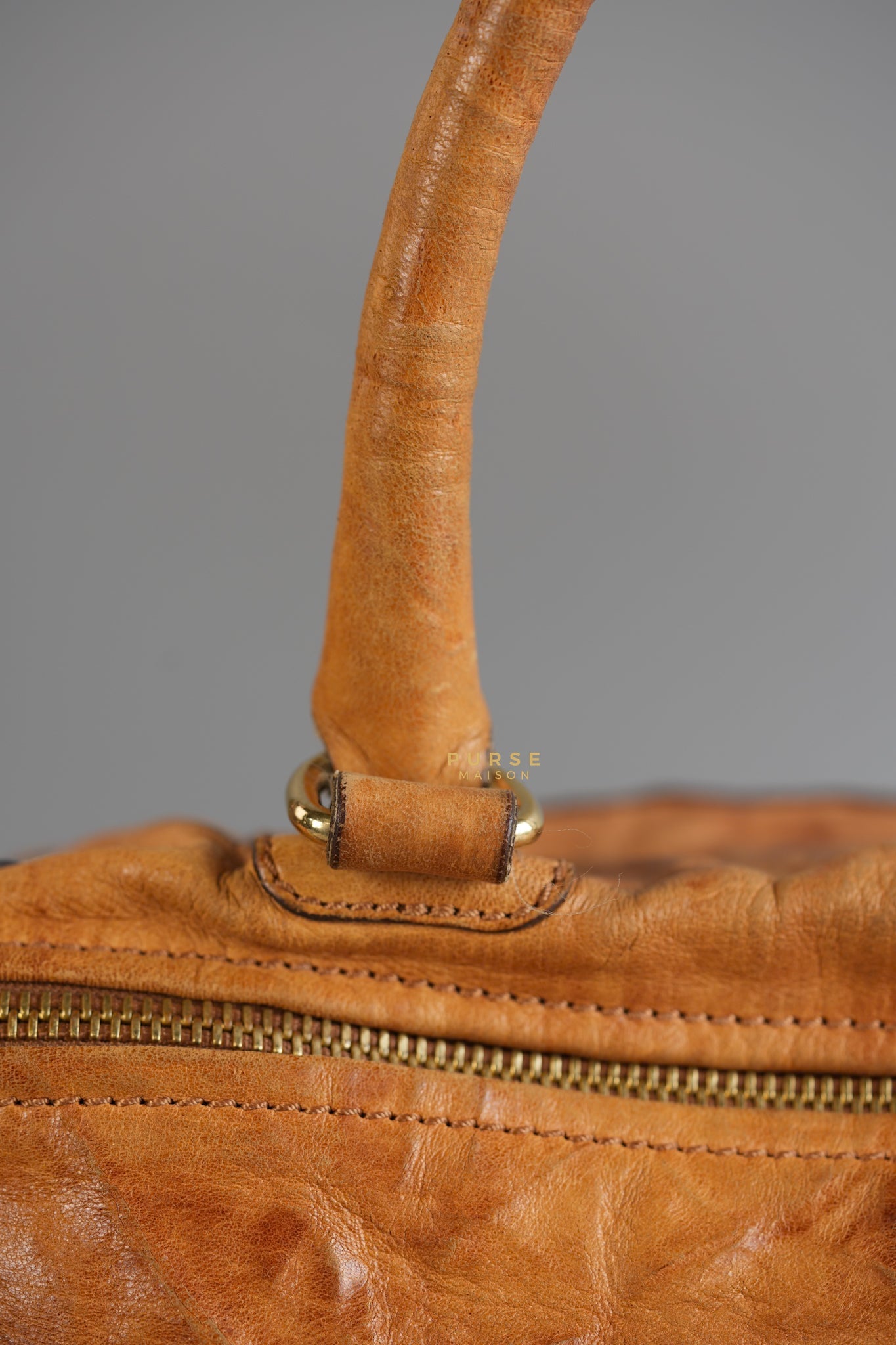 Large Pandora Brown Bag in Sheep Leather | Purse Maison Luxury Bags Shop