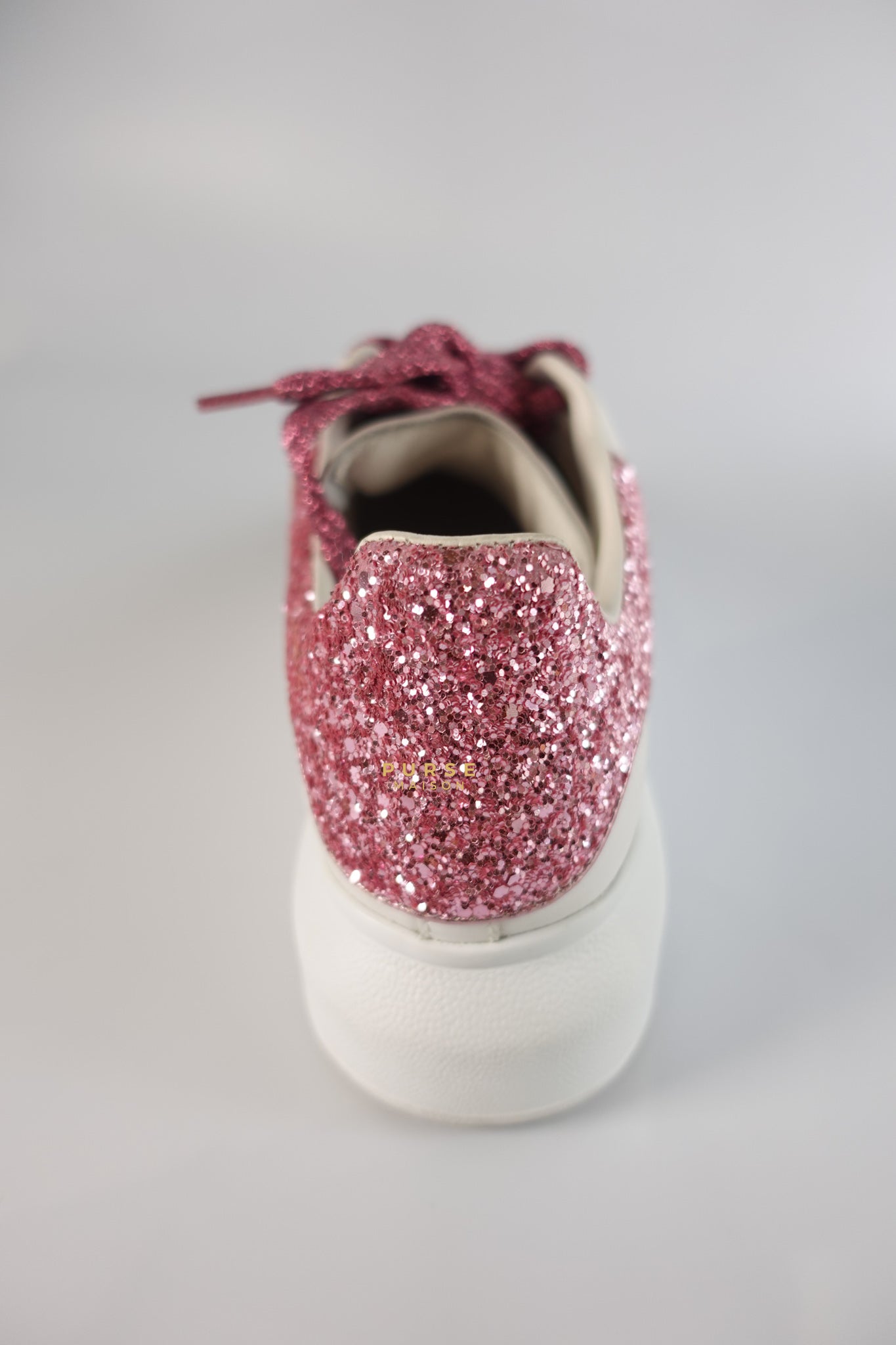 Larry White & Glittered Pink Rose Women’s Sneakers Size 38 EU (25cm) | Purse Maison Luxury Bags Shop