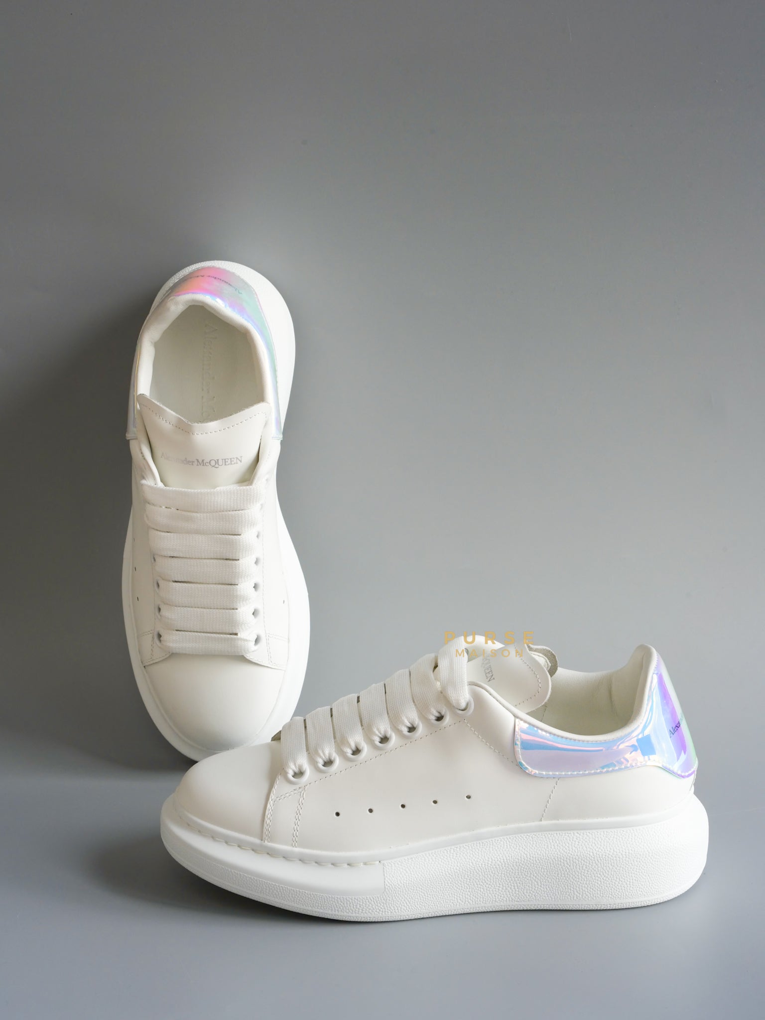 Alexander fashion McQueen sneakers in white/shock pink SZ 38