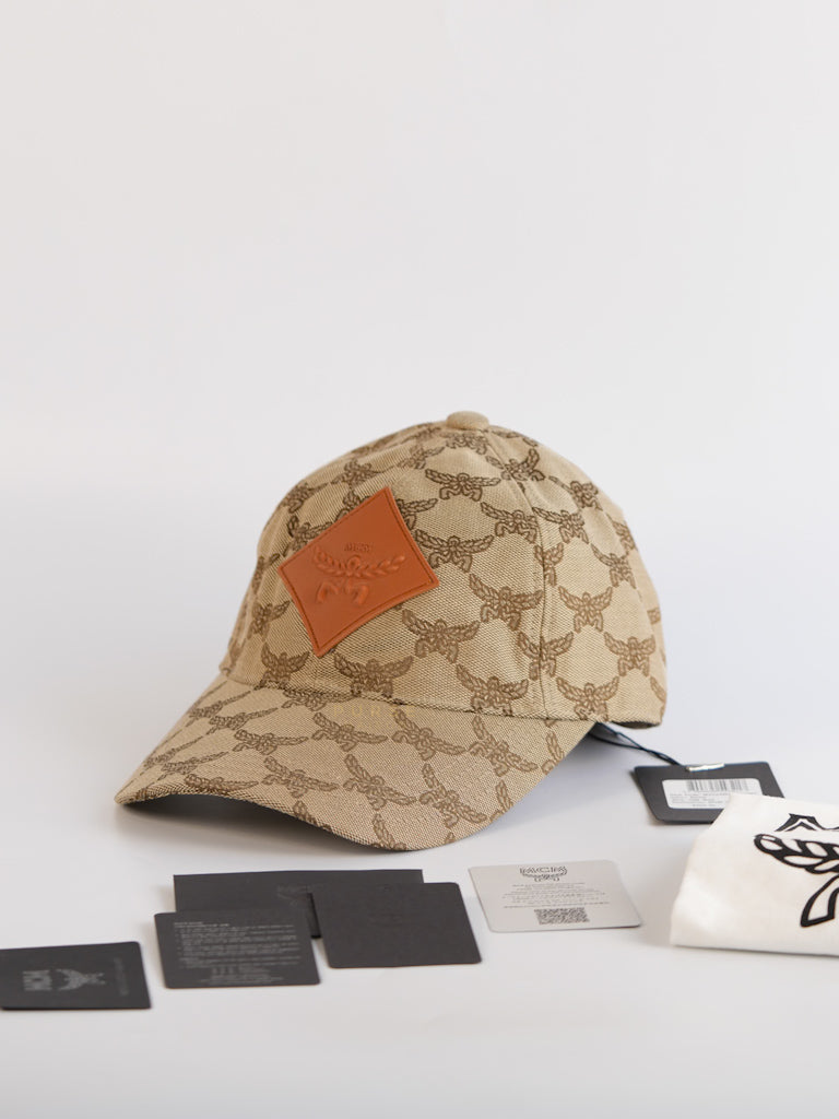 Lauretos Beige Monogram Baseball Cap | Purse Maison Luxury Bags Shop