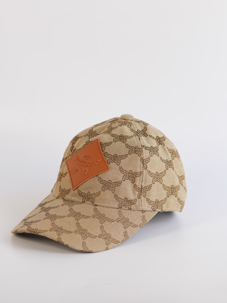 Lauretos Beige Monogram Baseball Cap | Purse Maison Luxury Bags Shop