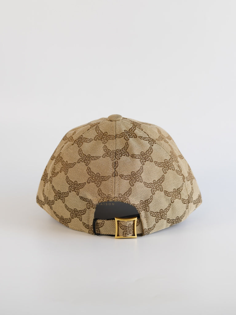 Lauretos Beige Monogram Baseball Cap | Purse Maison Luxury Bags Shop