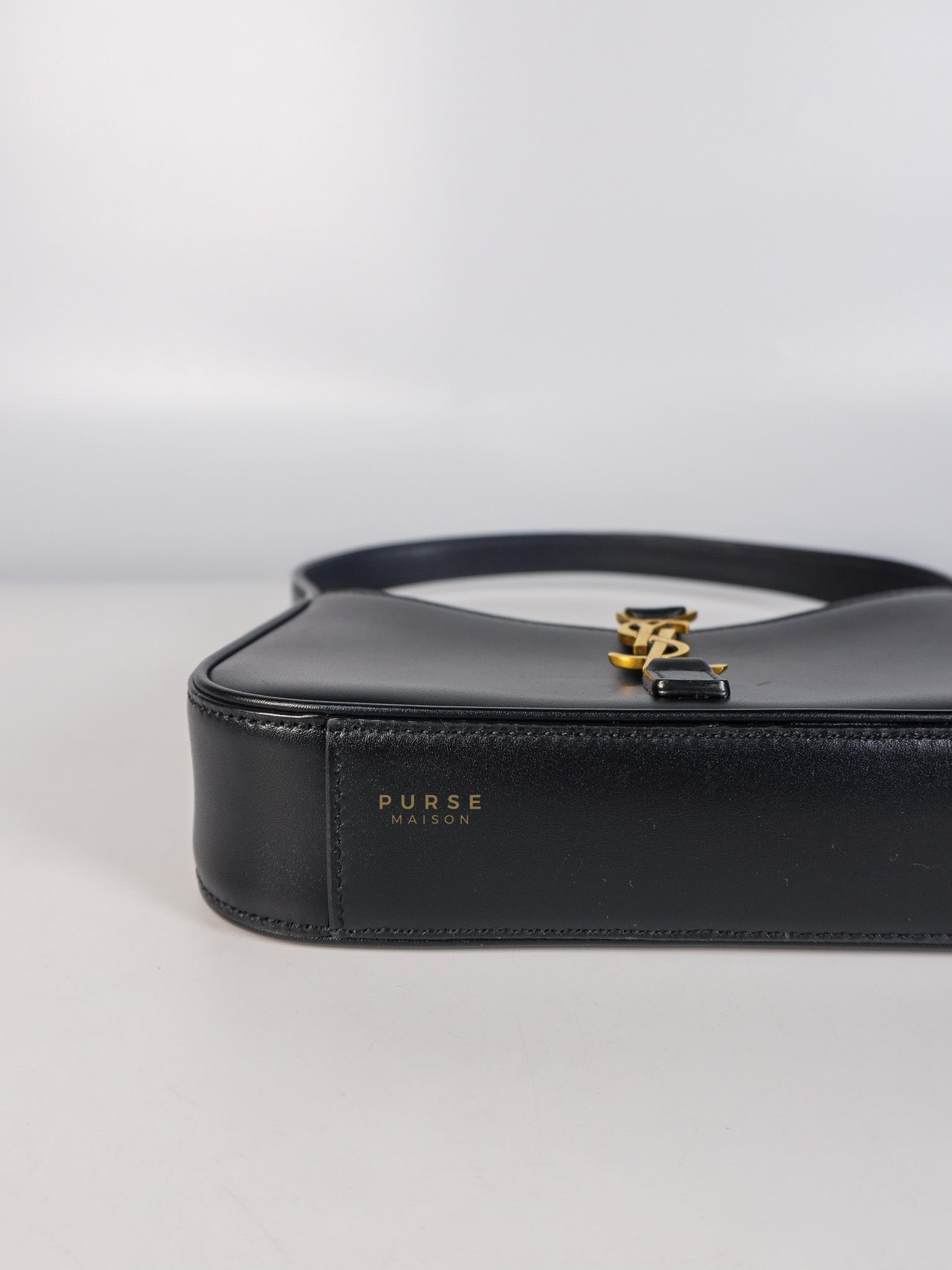 Le 5 A 7 Hobo Shoulder Gold Hardware Bag in Black | Purse Maison Luxury Bags Shop