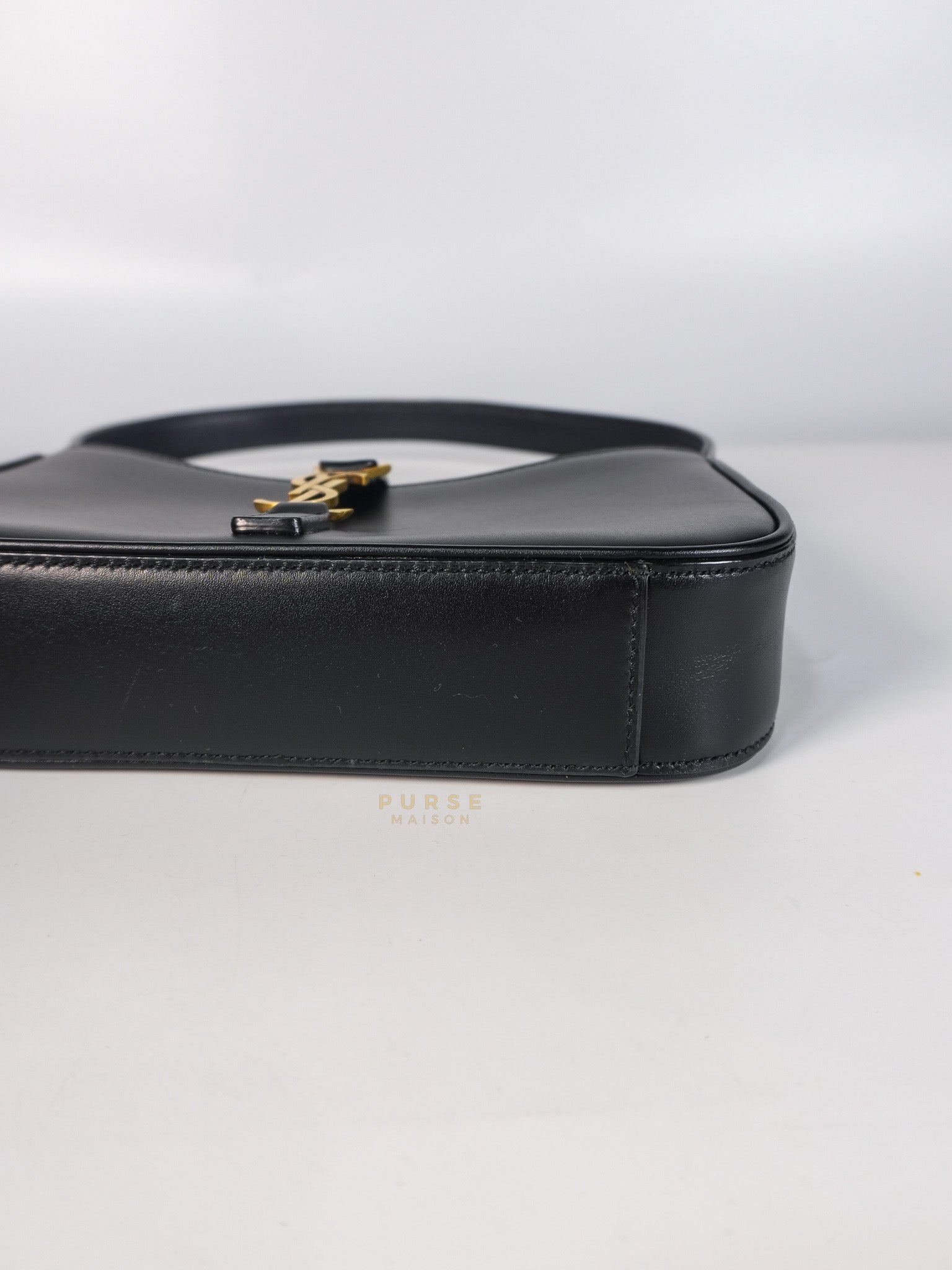 Le 5 A 7 Hobo Shoulder Gold Hardware Bag in Black | Purse Maison Luxury Bags Shop