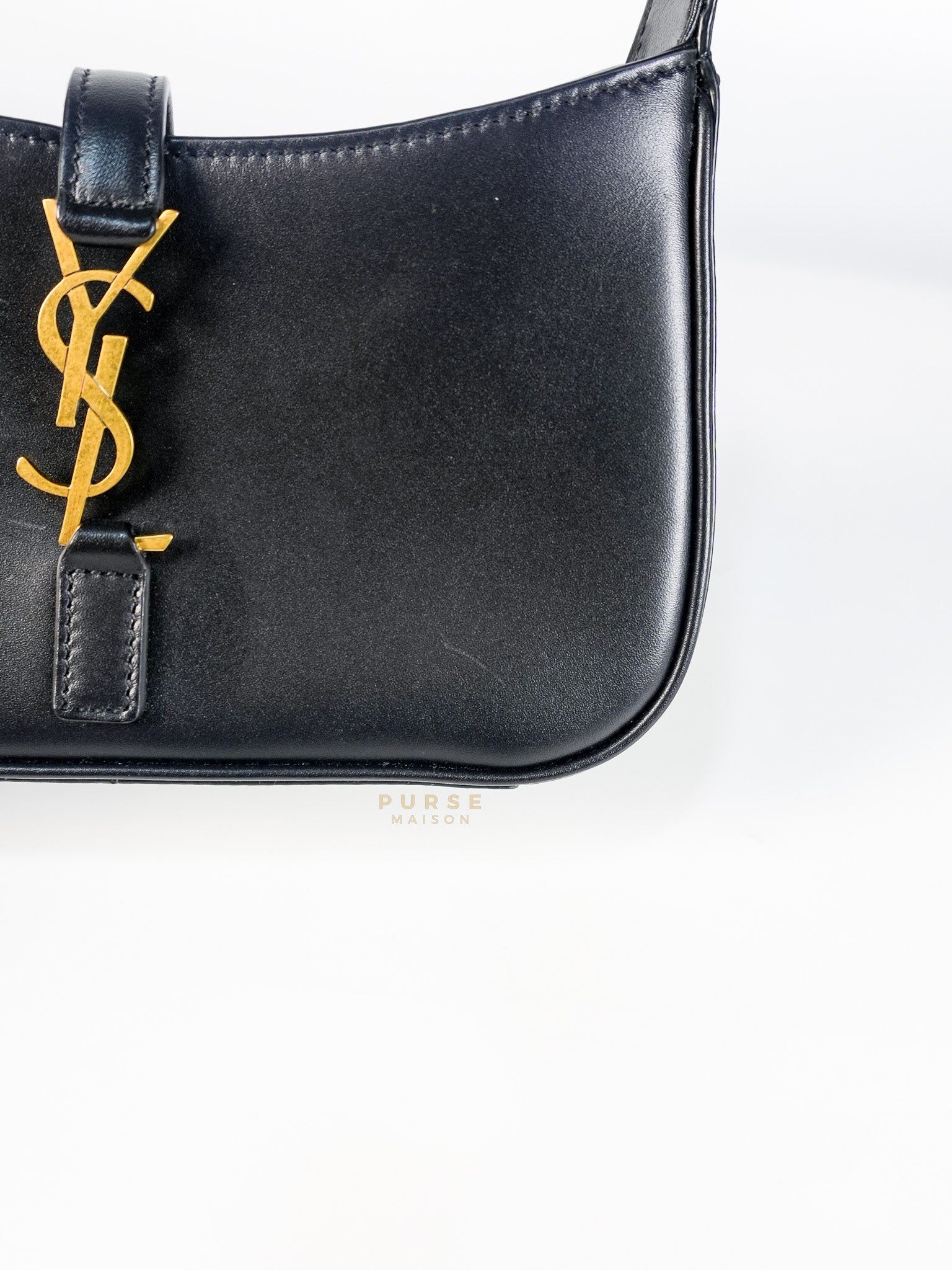 Le 5 A 7 Hobo Shoulder Gold Hardware Bag in Black | Purse Maison Luxury Bags Shop
