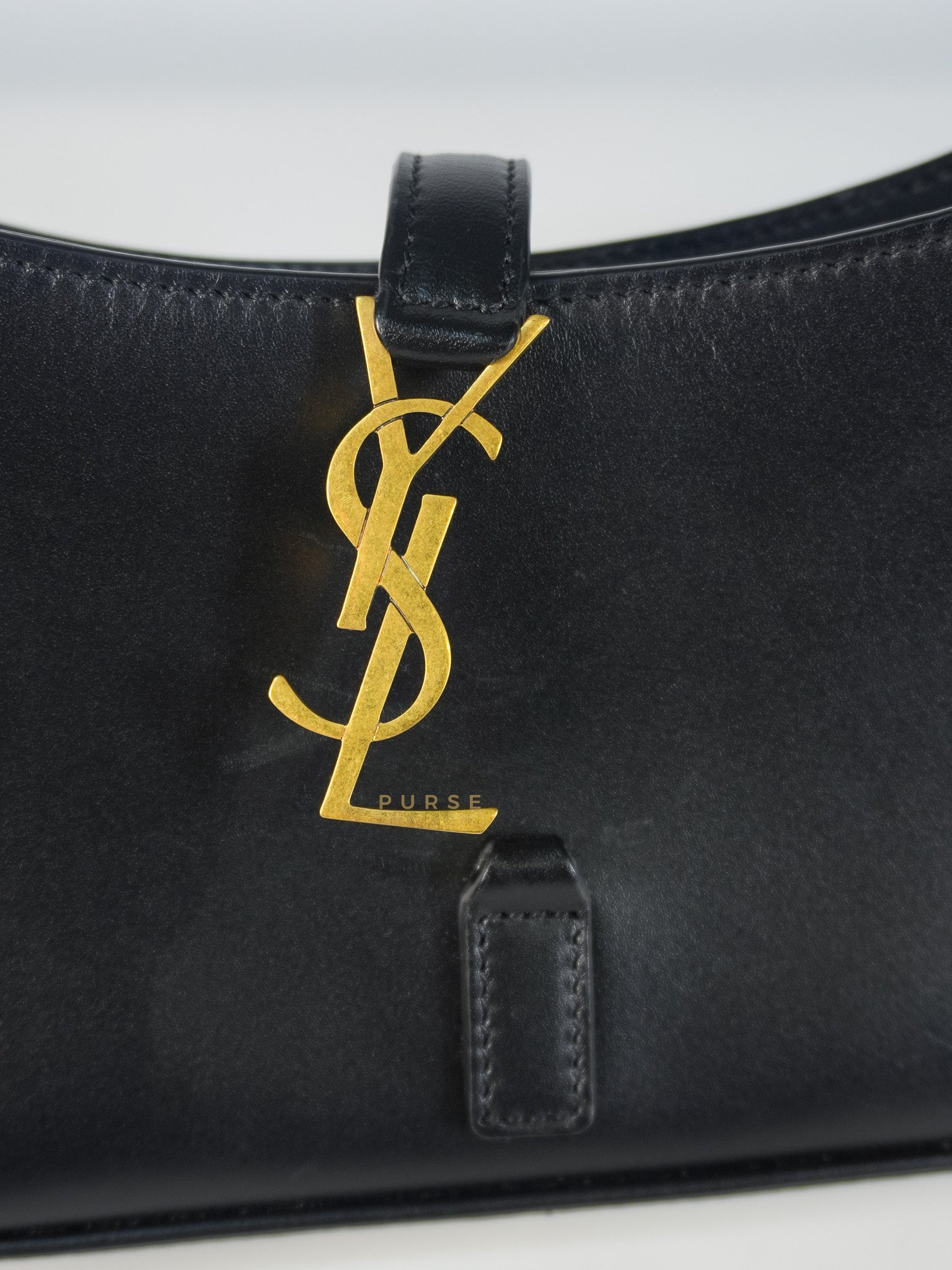 Le 5 A 7 Hobo Shoulder Gold Hardware Bag in Black | Purse Maison Luxury Bags Shop