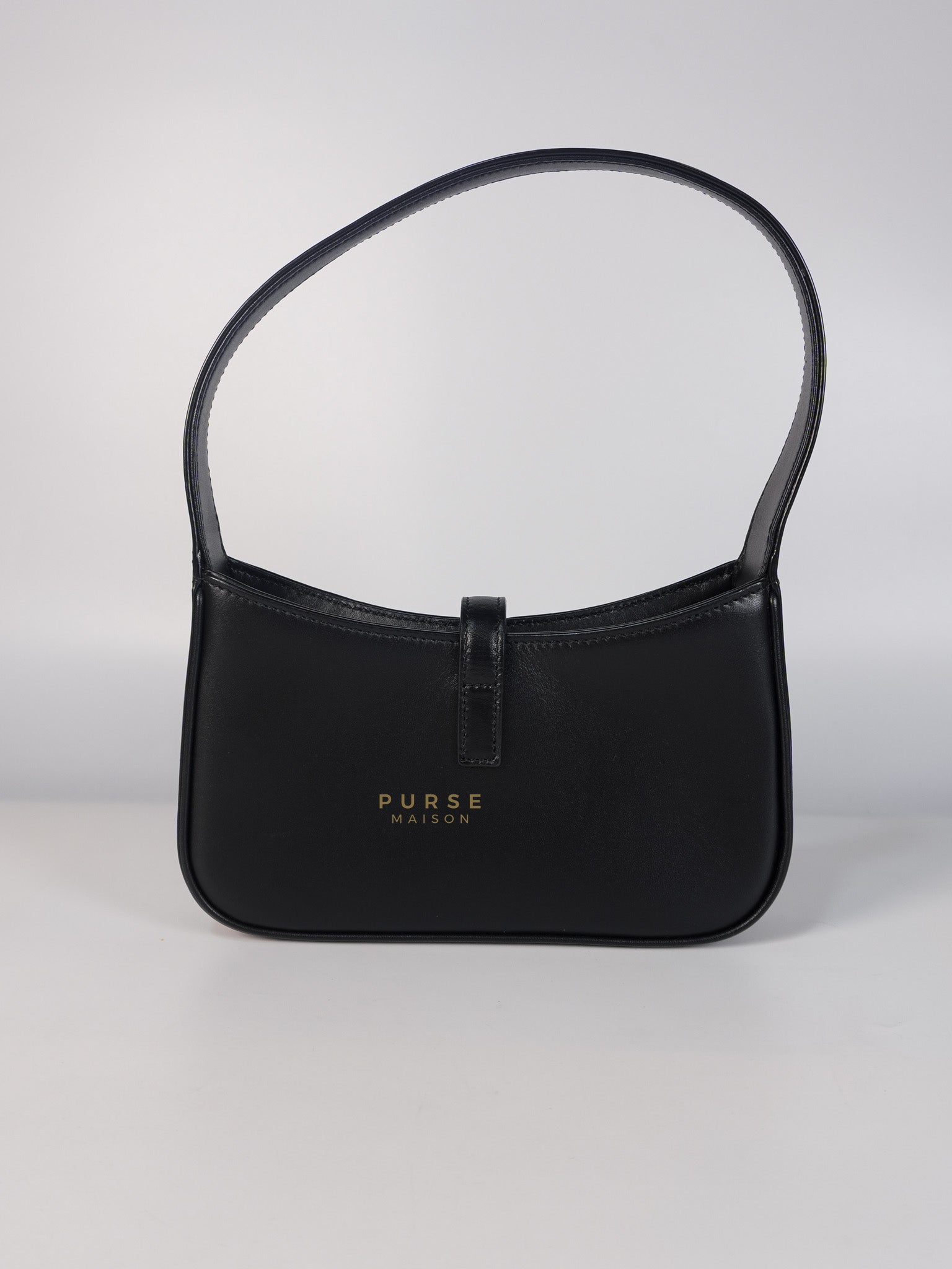 Le 5 A 7 Hobo Shoulder Gold Hardware Bag in Black | Purse Maison Luxury Bags Shop