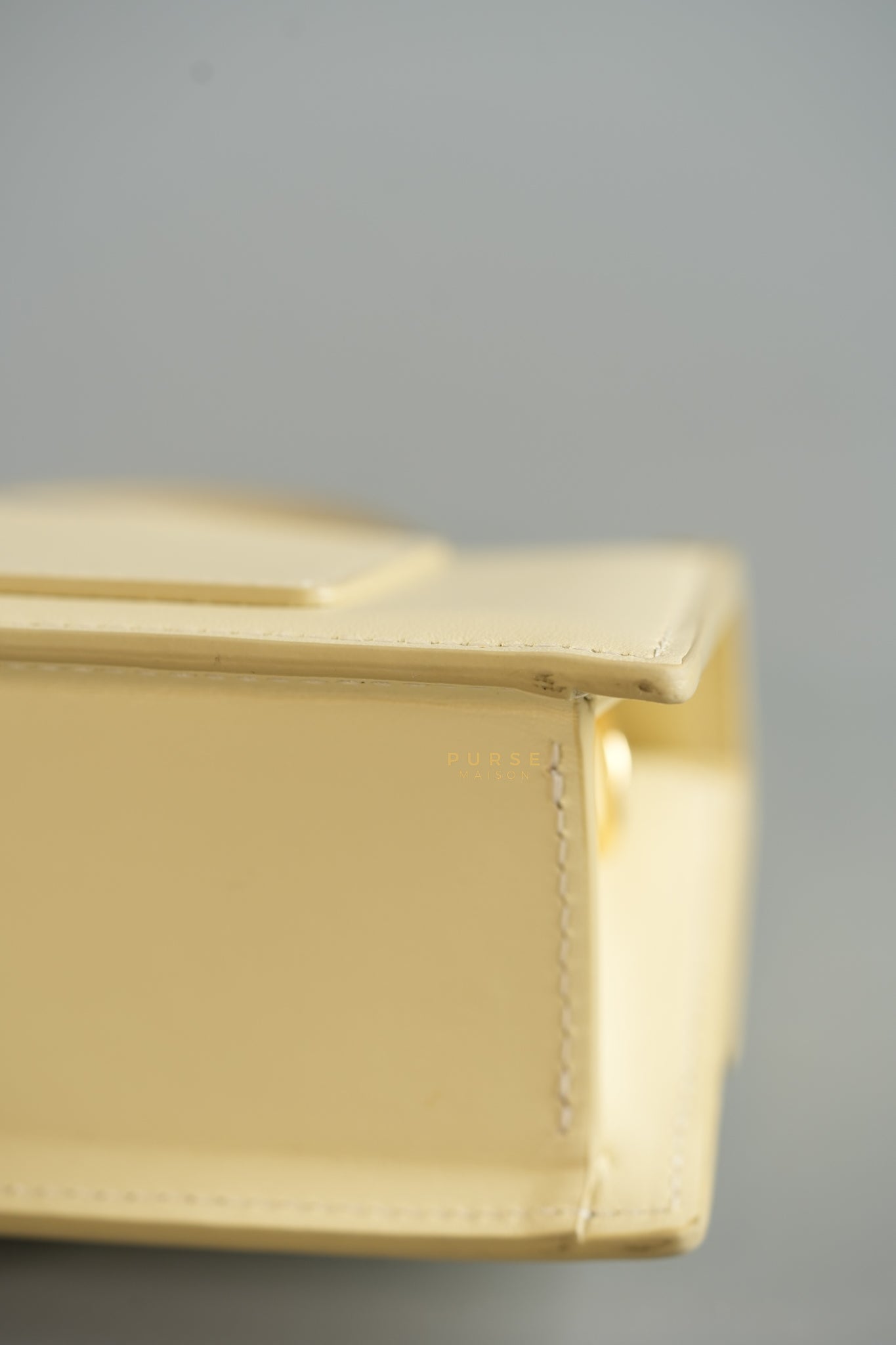 Le Bambino Top Handle in Ivory Leather | Purse Maison Luxury Bags Shop