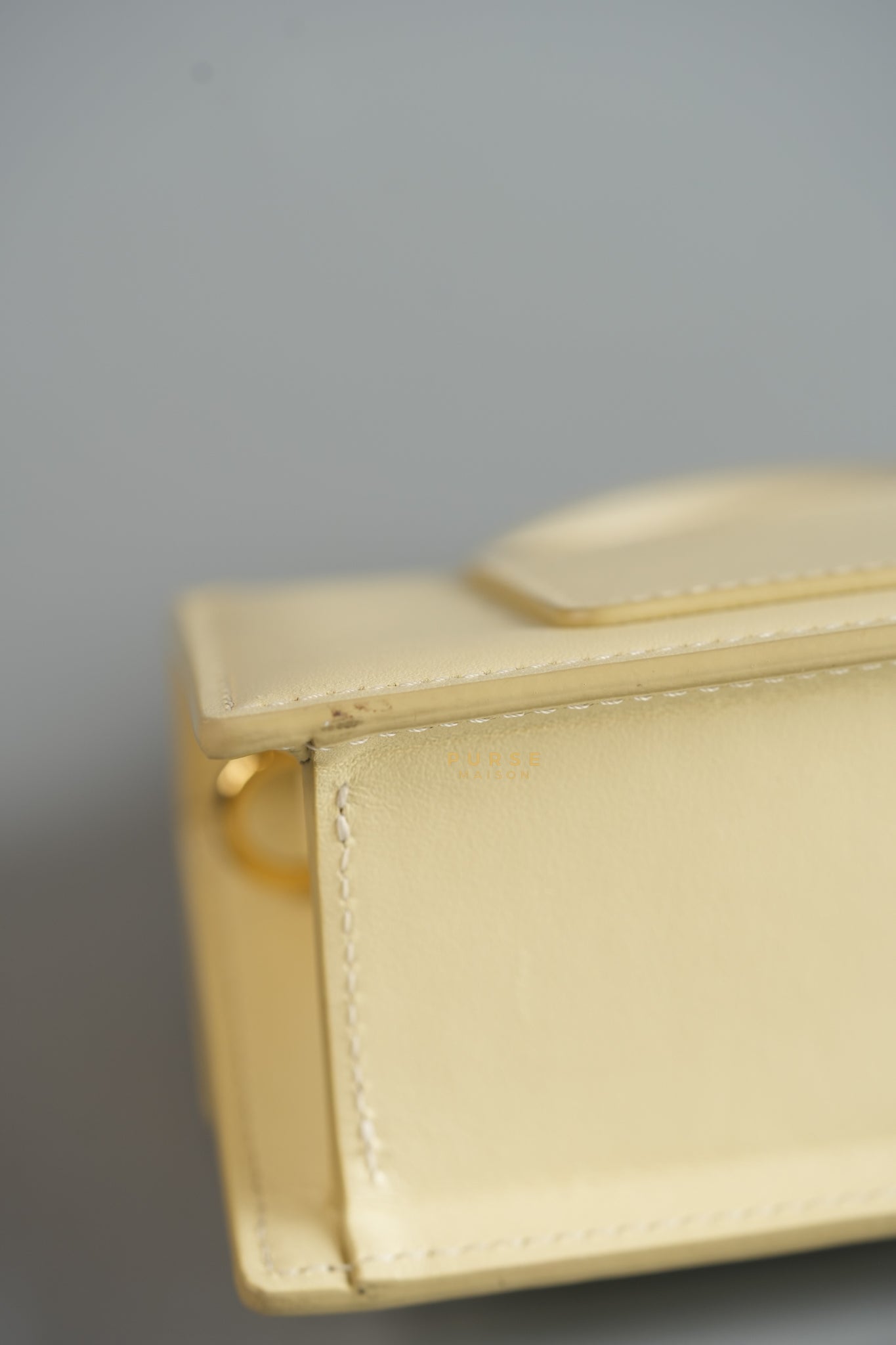 Le Bambino Top Handle in Ivory Leather | Purse Maison Luxury Bags Shop