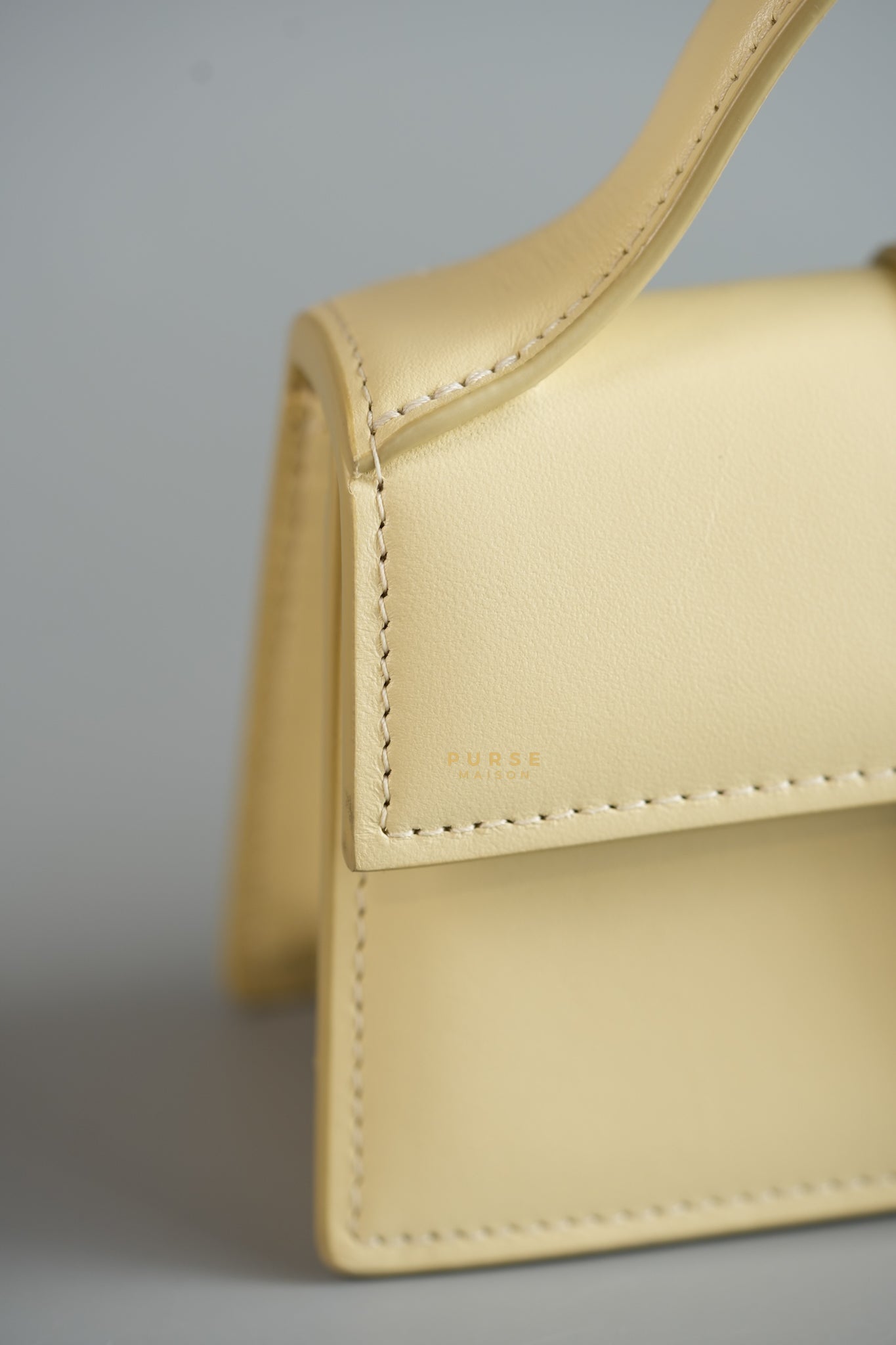 Le Bambino Top Handle in Ivory Leather | Purse Maison Luxury Bags Shop