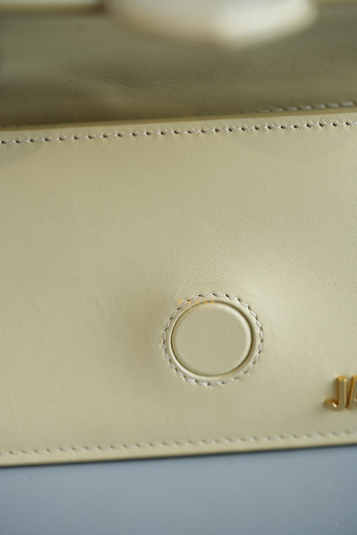 Le Bambino Top Handle in Ivory Leather | Purse Maison Luxury Bags Shop