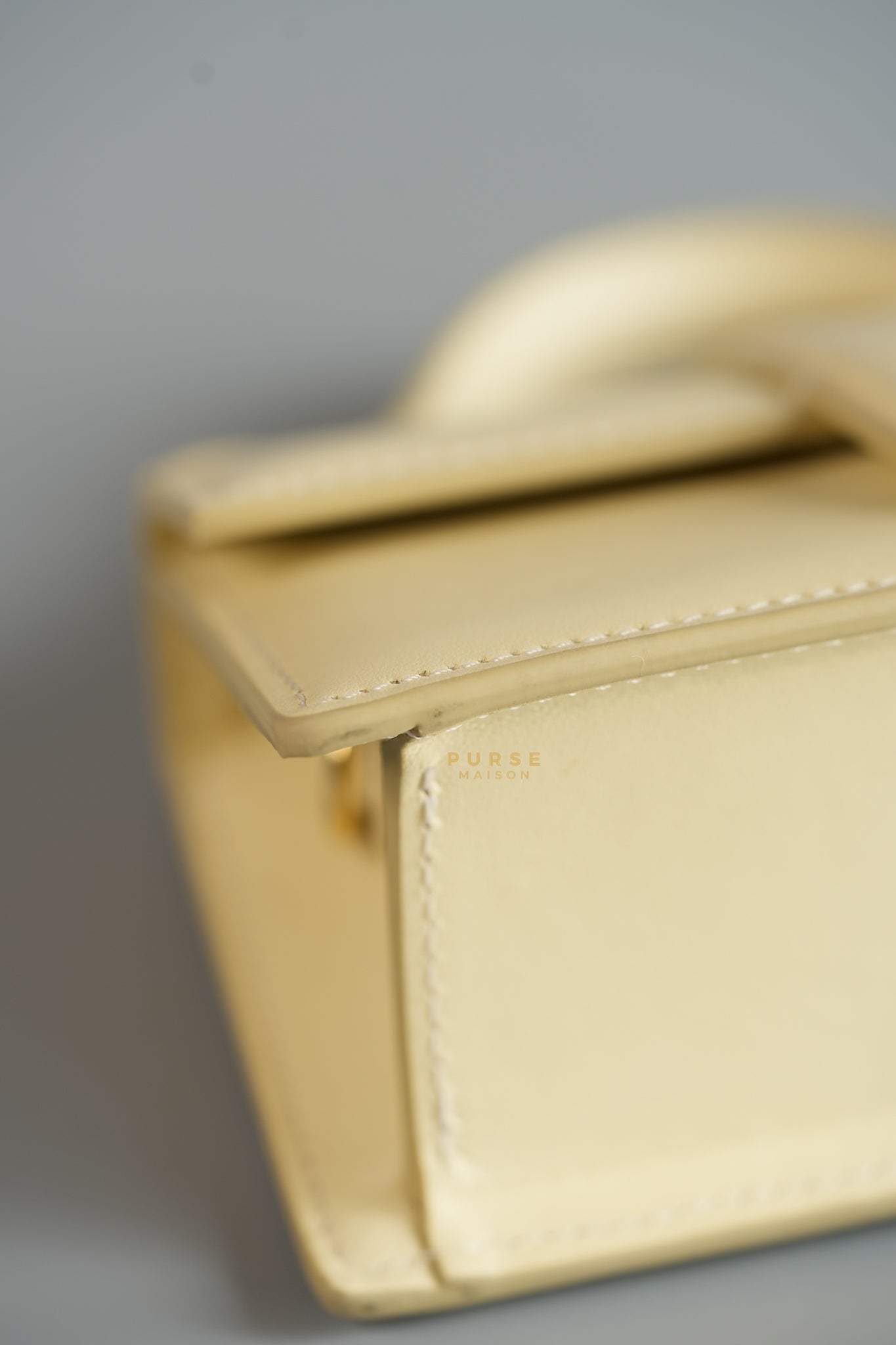 Le Bambino Top Handle in Ivory Leather | Purse Maison Luxury Bags Shop