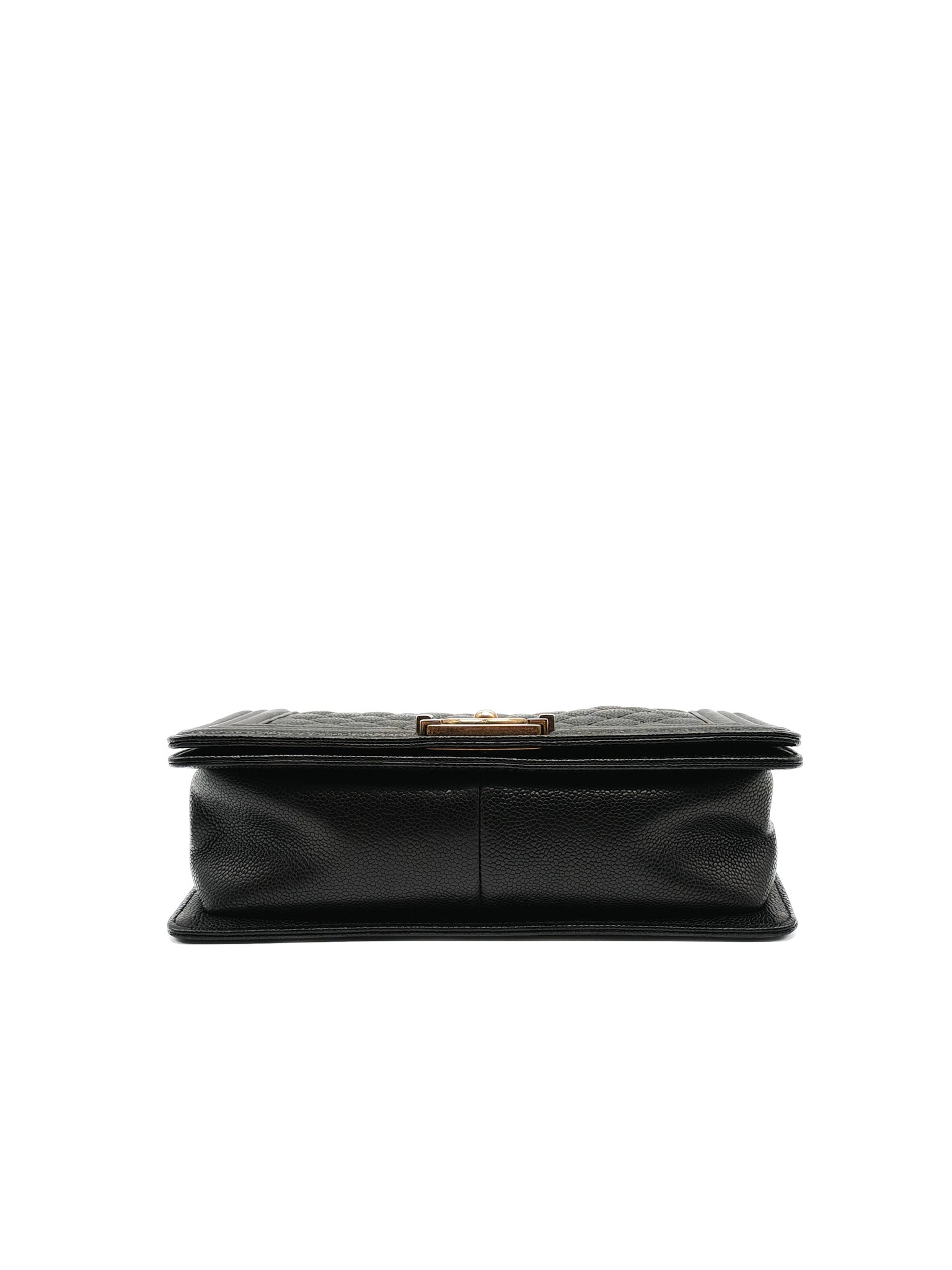 Le Boy Medium in Black Caviar Leather in Aged Gold Hardware (Series 20) | Purse Maison Luxury Bags Shop