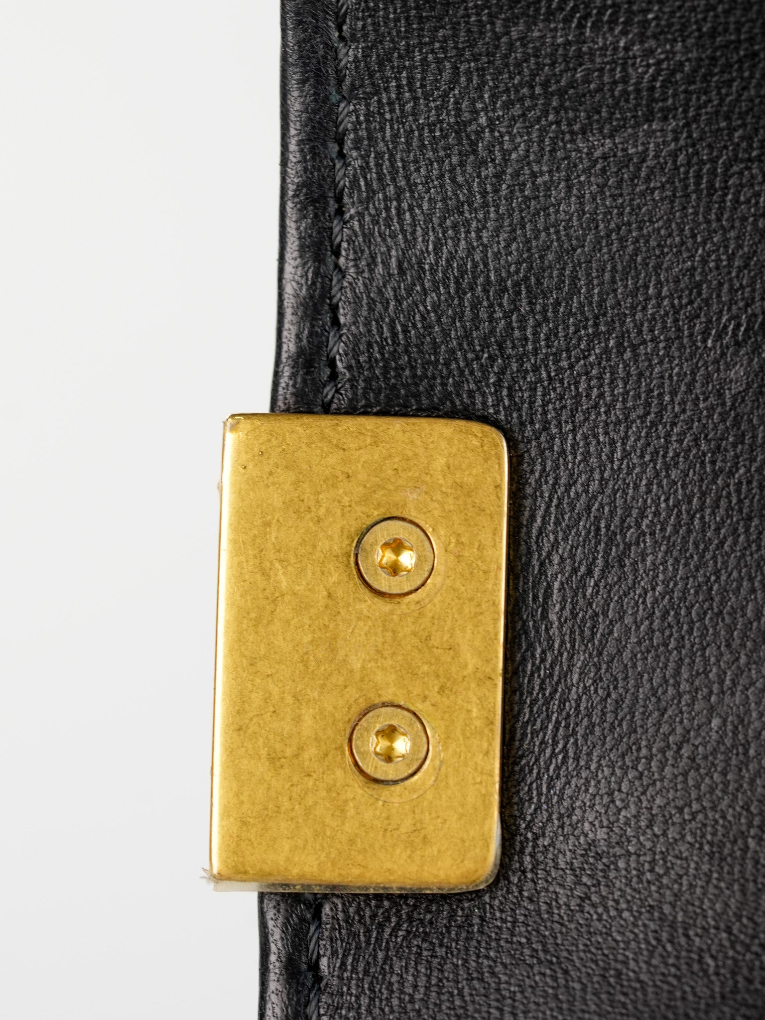 Le Boy New Medium In Black Lambskin Leather Aged Gold Hardware( Series 23) | Purse Maison Luxury Bags Shop