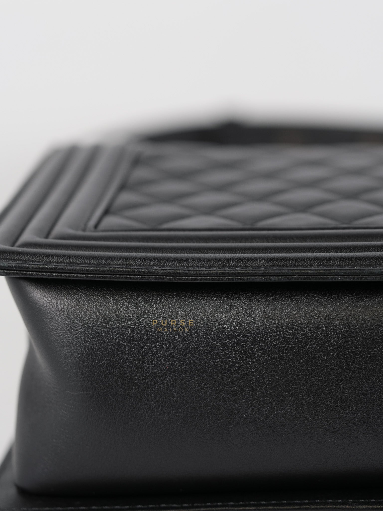Le Boy New Medium in Black Quilted Lambskin Leather & Ruthenium Hardware (Series 24) | Purse Maison Luxury Bags Shop